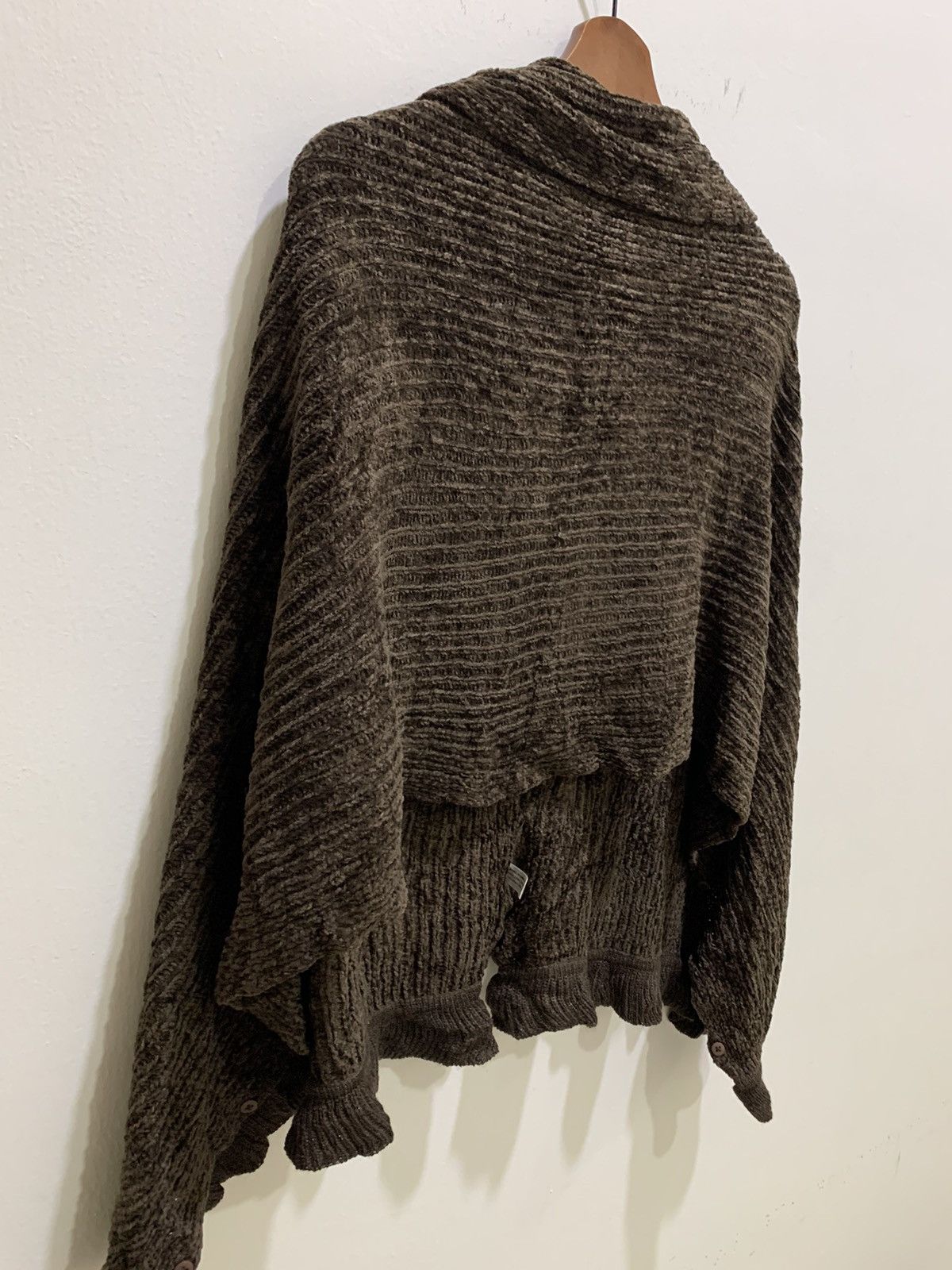 Homespun Knitwear × Other VELVET Aran Knitwear Scarf Muffler Fur Cape Button Cardigan Size M / US 6-8 / IT 42-44 - 12 Thumbnail