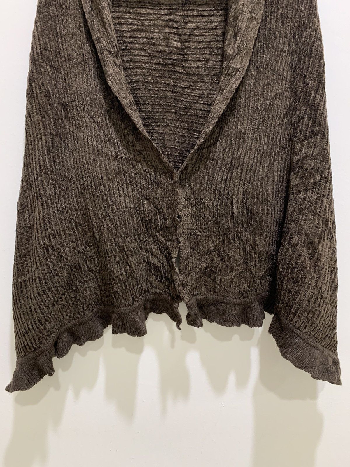 Homespun Knitwear × Other VELVET Aran Knitwear Scarf Muffler Fur Cape Button Cardigan Size M / US 6-8 / IT 42-44 - 4 Thumbnail