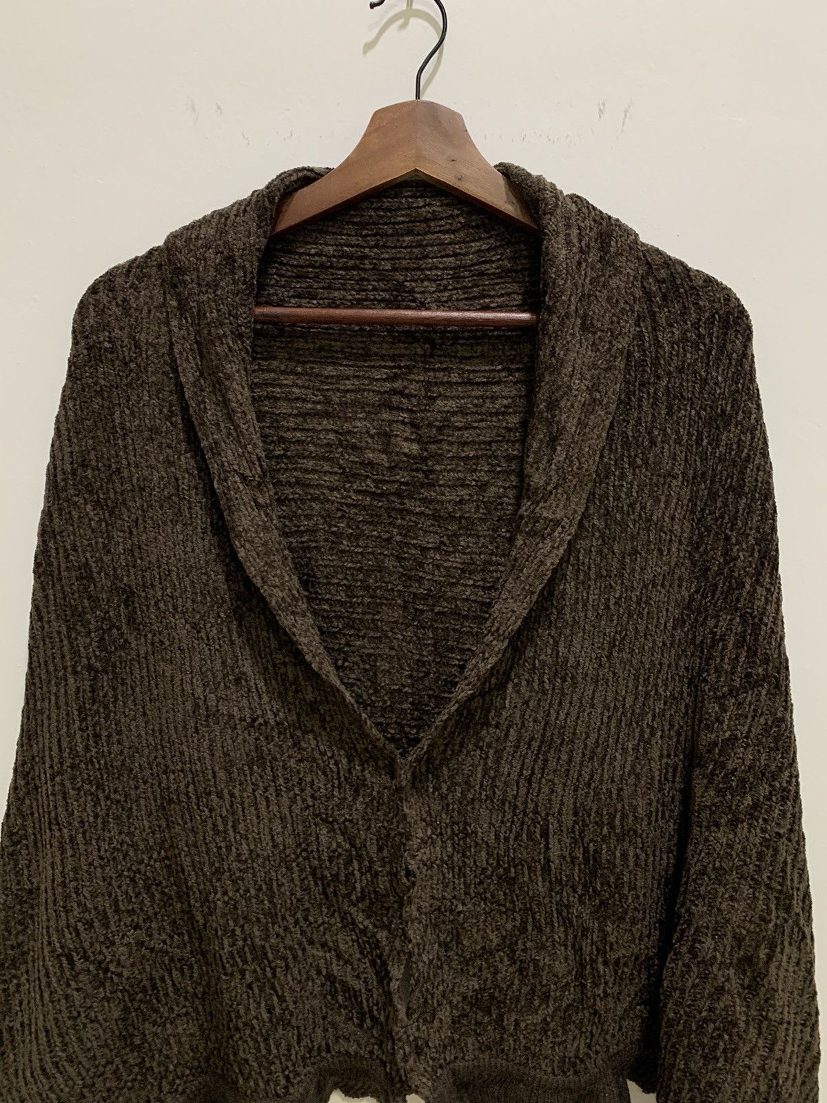 Homespun Knitwear × Other VELVET Aran Knitwear Scarf Muffler Fur Cape Button Cardigan Size M / US 6-8 / IT 42-44 - 3 Thumbnail