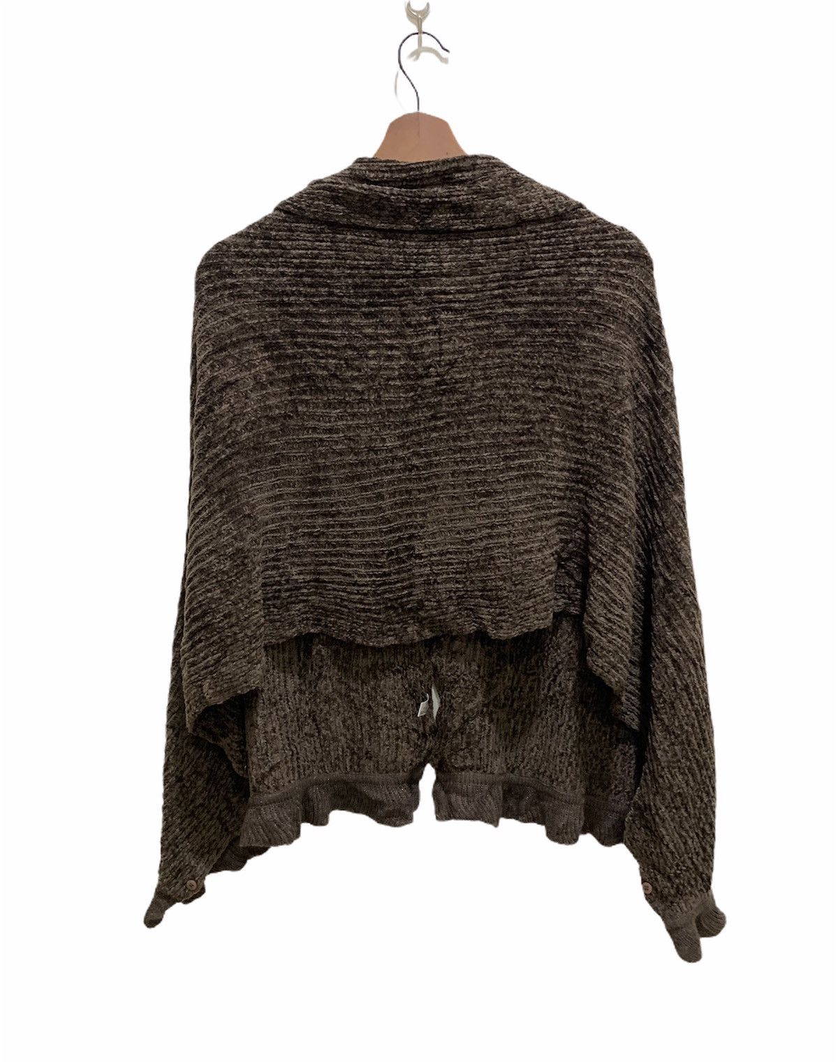 Homespun Knitwear × Other VELVET Aran Knitwear Scarf Muffler Fur Cape Button Cardigan Size M / US 6-8 / IT 42-44 - 2 Thumbnail
