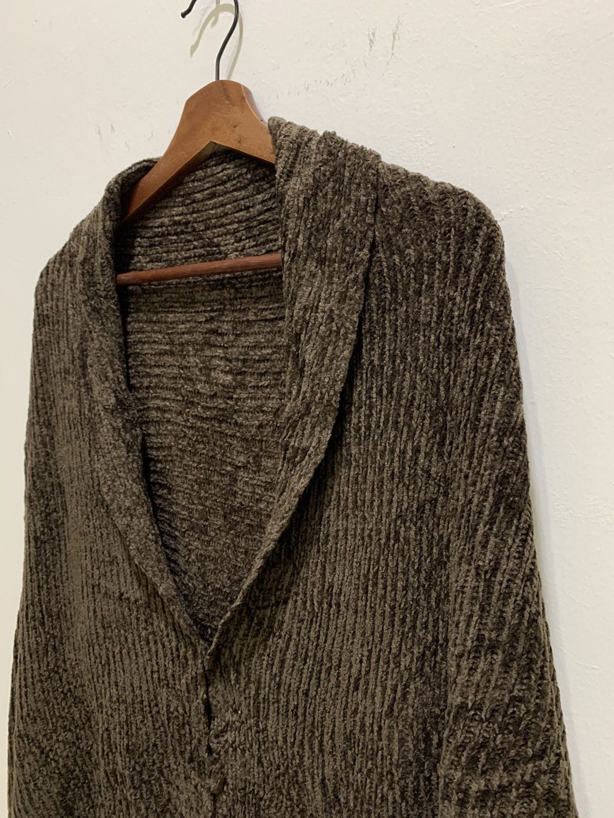 Homespun Knitwear × Other VELVET Aran Knitwear Scarf Muffler Fur Cape Button Cardigan Size M / US 6-8 / IT 42-44 - 6 Thumbnail