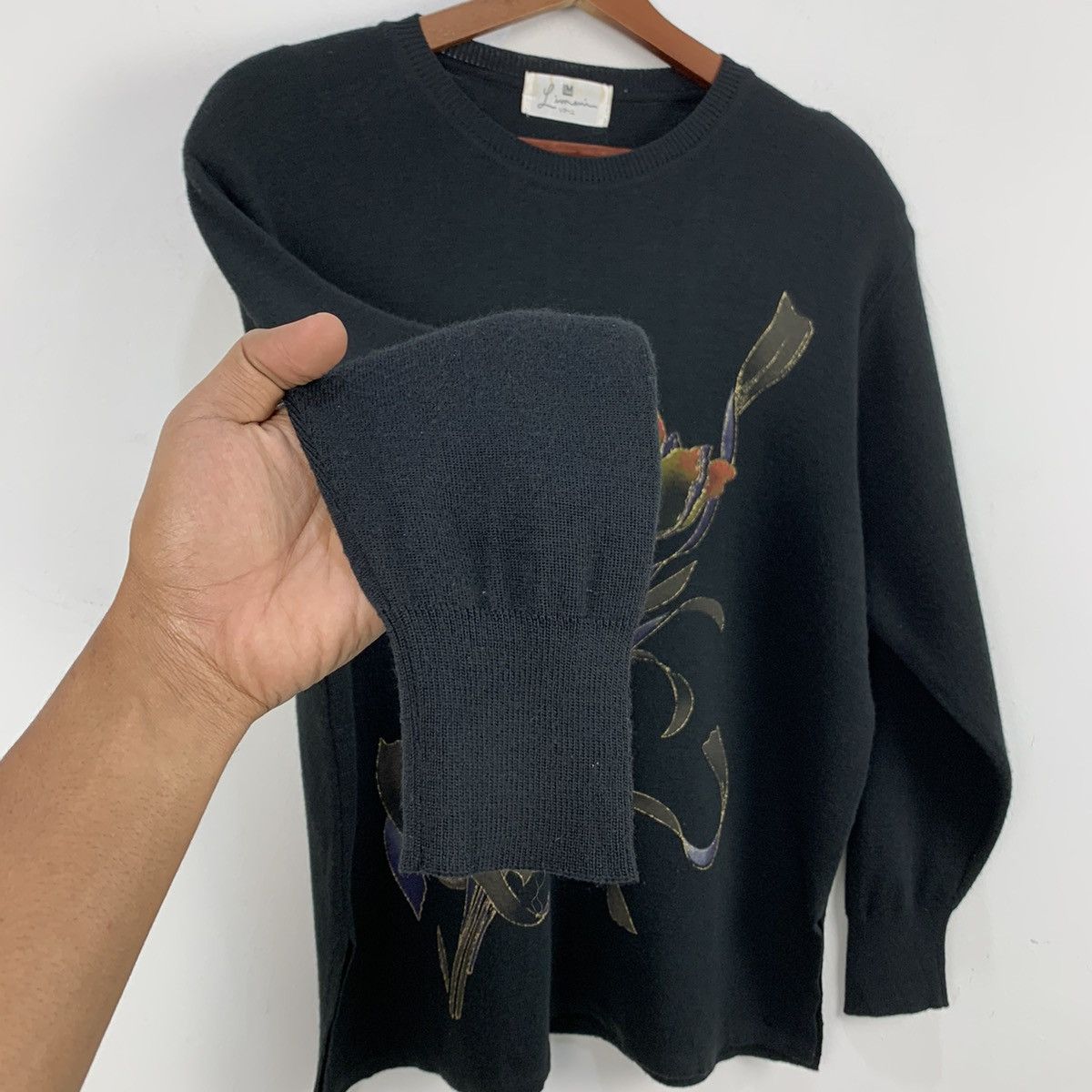 Japanese Brand LM Big Logo Lace Flower Graphic Painted Crewneck Sweatshirt Size L / US 10 / IT 46 - 11 Thumbnail
