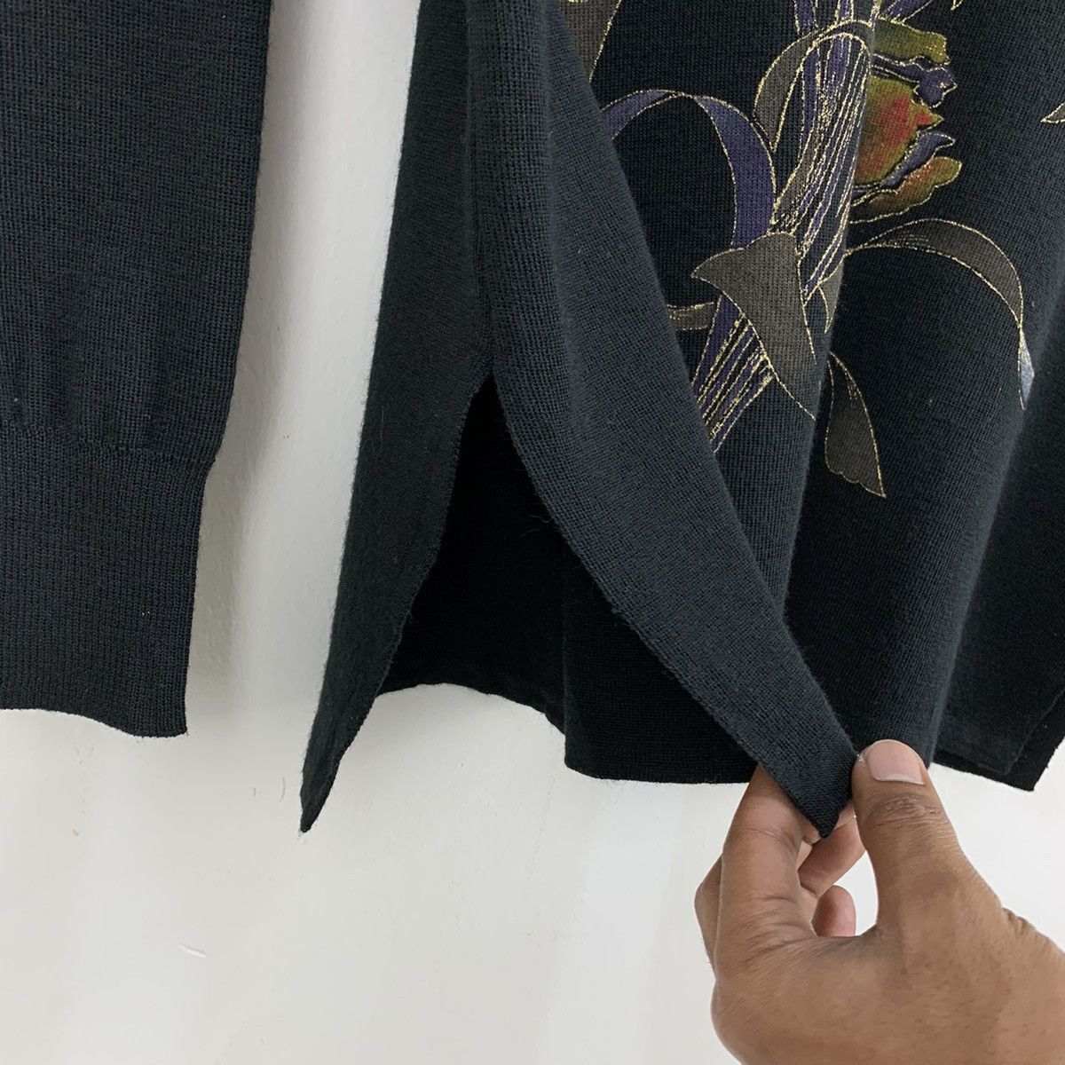 Japanese Brand LM Big Logo Lace Flower Graphic Painted Crewneck Sweatshirt Size L / US 10 / IT 46 - 12 Thumbnail