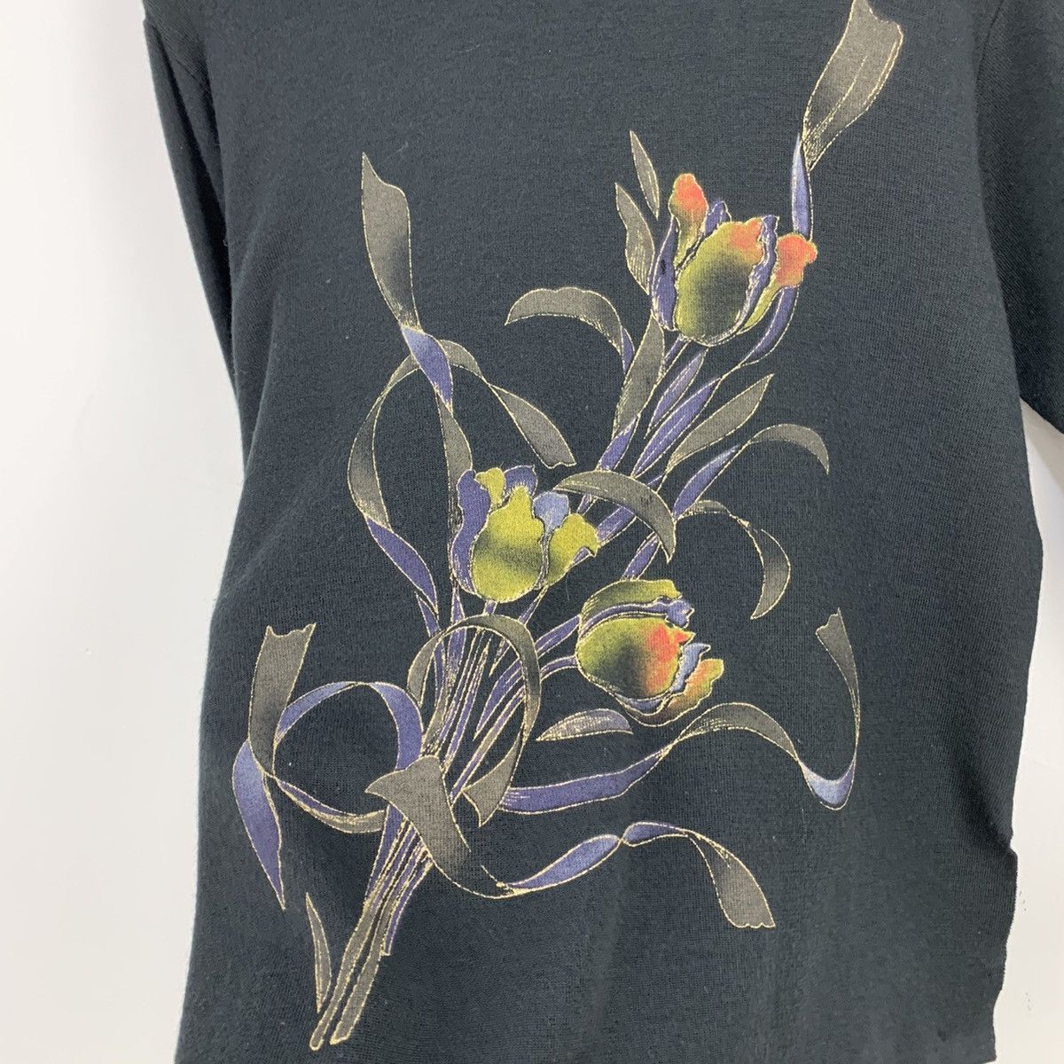 Japanese Brand LM Big Logo Lace Flower Graphic Painted Crewneck Sweatshirt Size L / US 10 / IT 46 - 7 Thumbnail