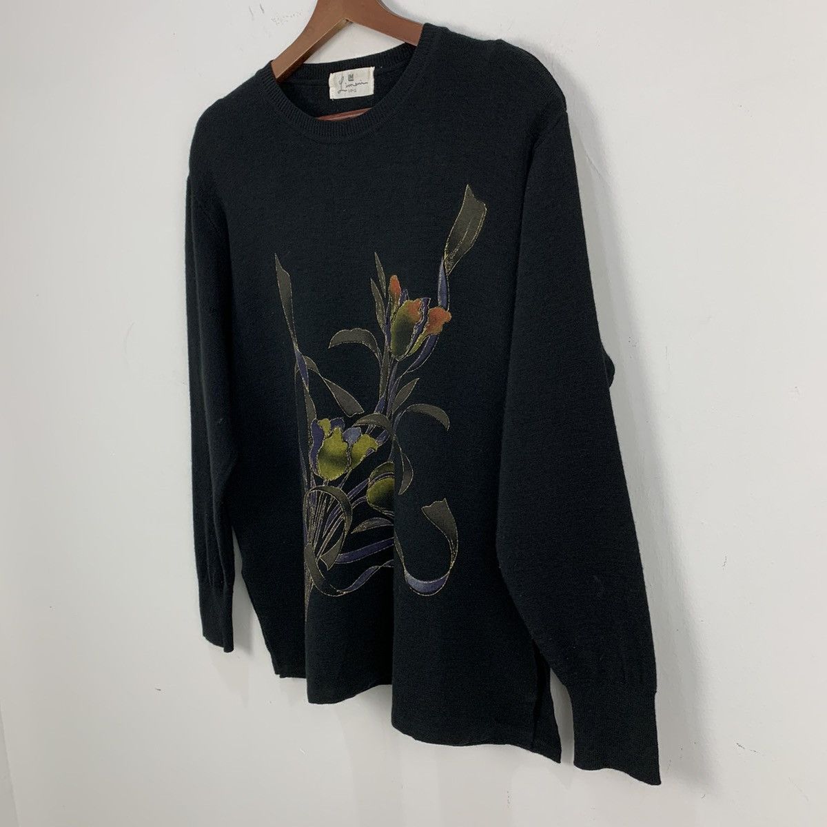 Japanese Brand LM Big Logo Lace Flower Graphic Painted Crewneck Sweatshirt Size L / US 10 / IT 46 - 6 Thumbnail