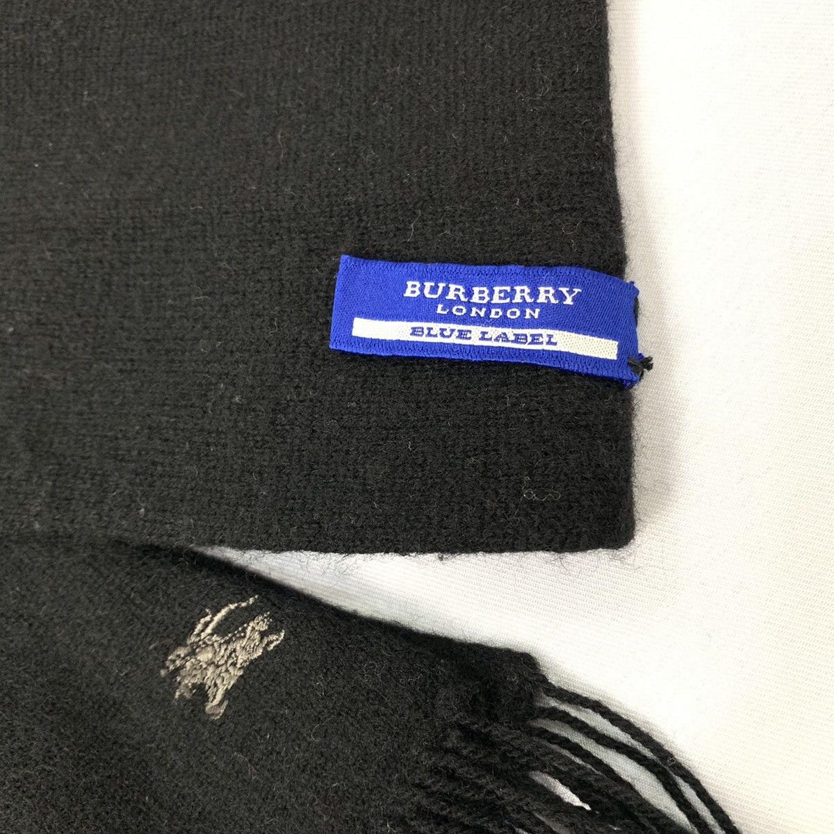 Burberry × Other BURBERRY LONDON Blue Label Embroidered Curved Muffler Scarf Size ONE SIZE - 9 Thumbnail