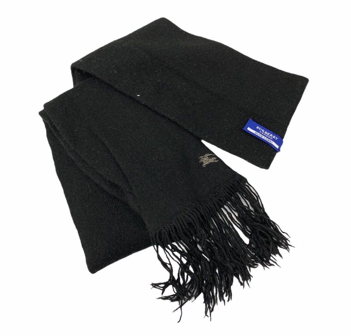 Burberry × Other BURBERRY LONDON Blue Label Embroidered Curved Muffler Scarf Size ONE SIZE - 3 Thumbnail