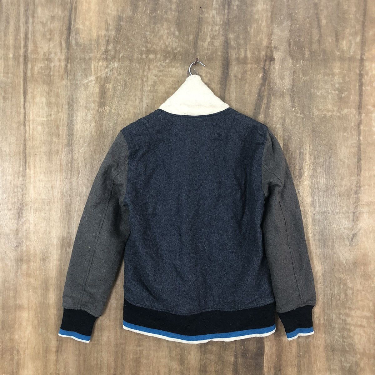 Japanese Brand JAPANESE BRAND GREY WOOL VARSITY JACKET #1869 Size US M / EU 48-50 / 2 - 6 Thumbnail