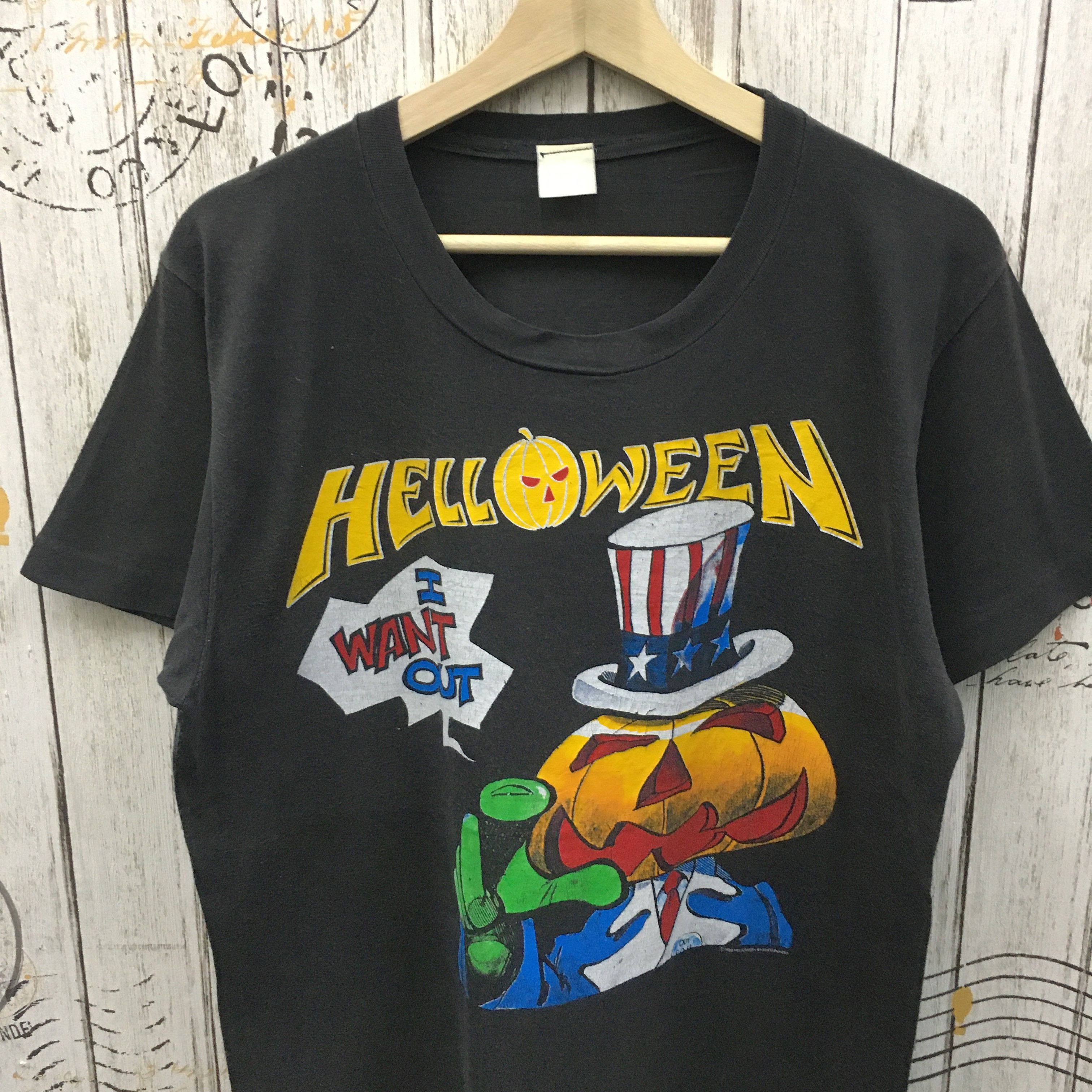 Band Tees Rare Vintage 1988 Helloween Tour Tshirt Perfectly Faded Tee Size US M / EU 48-50 / 2 - 2 Thumbnail