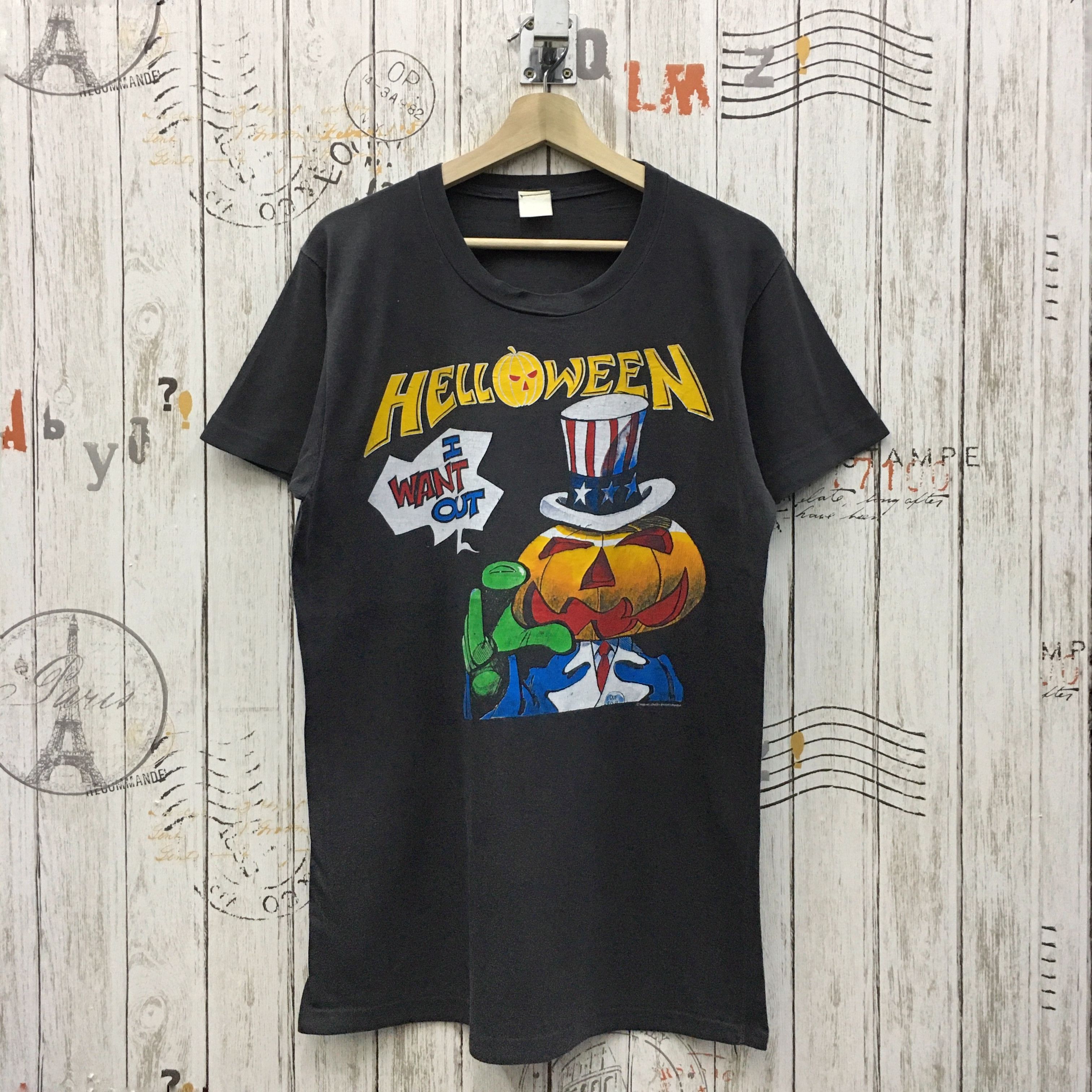 Band Tees Rare Vintage 1988 Helloween Tour Tshirt Perfectly Faded Tee Size US M / EU 48-50 / 2 - 1 Thumbnail