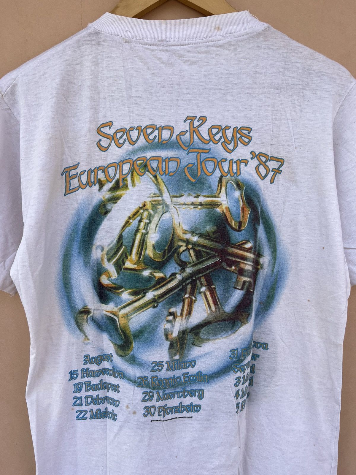 Band Tees Vintage 1987 Helloween Keeper of the Seven Keys White Tee Size US M / EU 48-50 / 2 - 13 Thumbnail