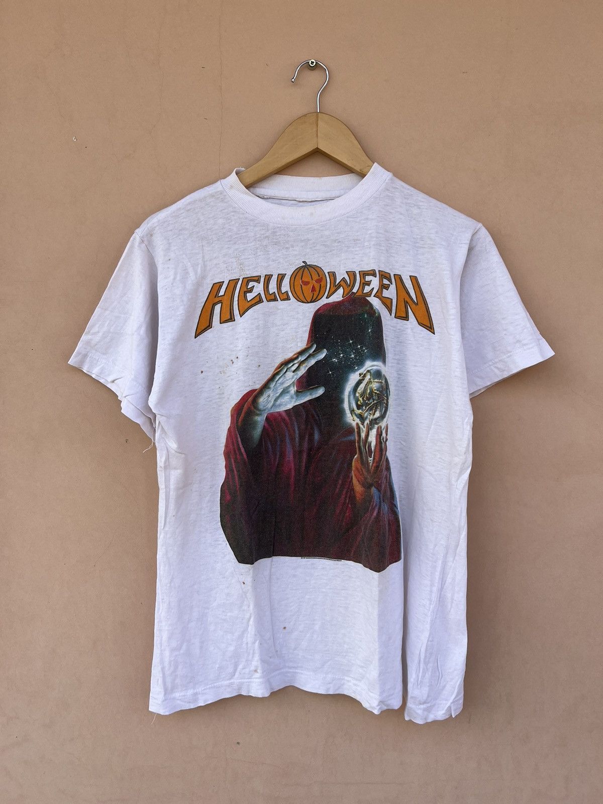Band Tees Vintage 1987 Helloween Keeper of the Seven Keys White Tee Size US M / EU 48-50 / 2 - 1 Thumbnail
