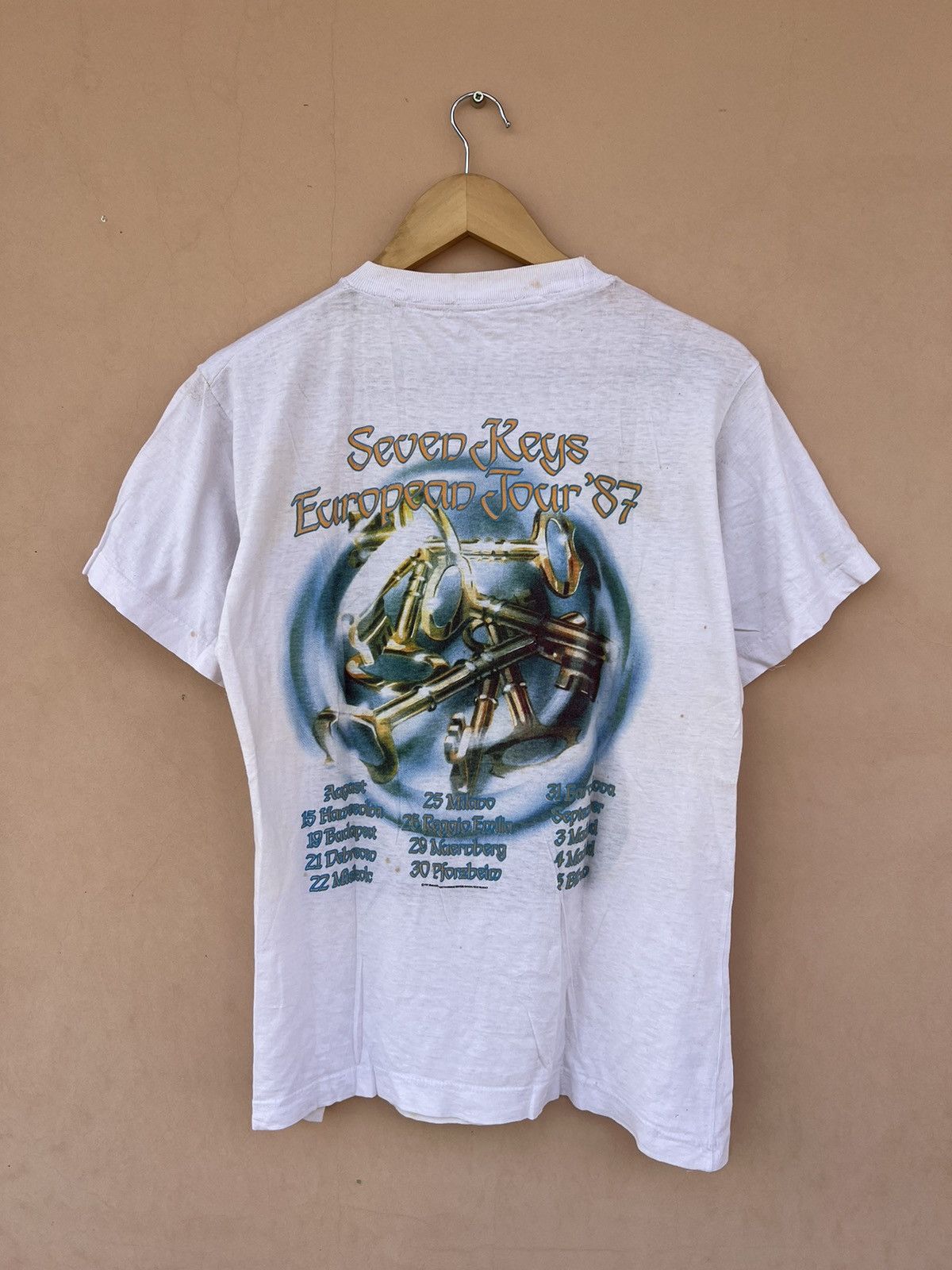 Band Tees Vintage 1987 Helloween Keeper of the Seven Keys White Tee Size US M / EU 48-50 / 2 - 12 Thumbnail