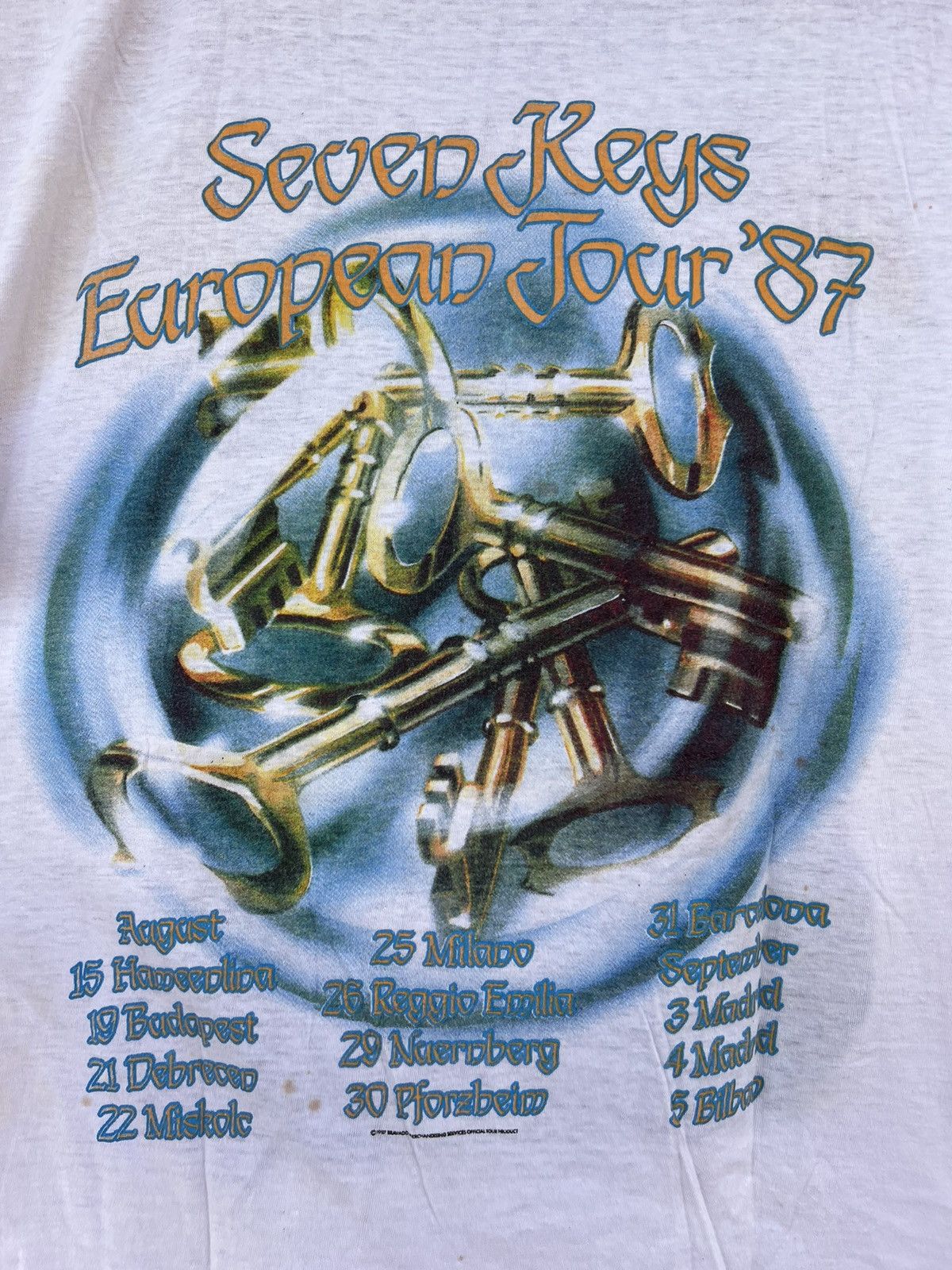 Band Tees Vintage 1987 Helloween Keeper of the Seven Keys White Tee Size US M / EU 48-50 / 2 - 14 Thumbnail