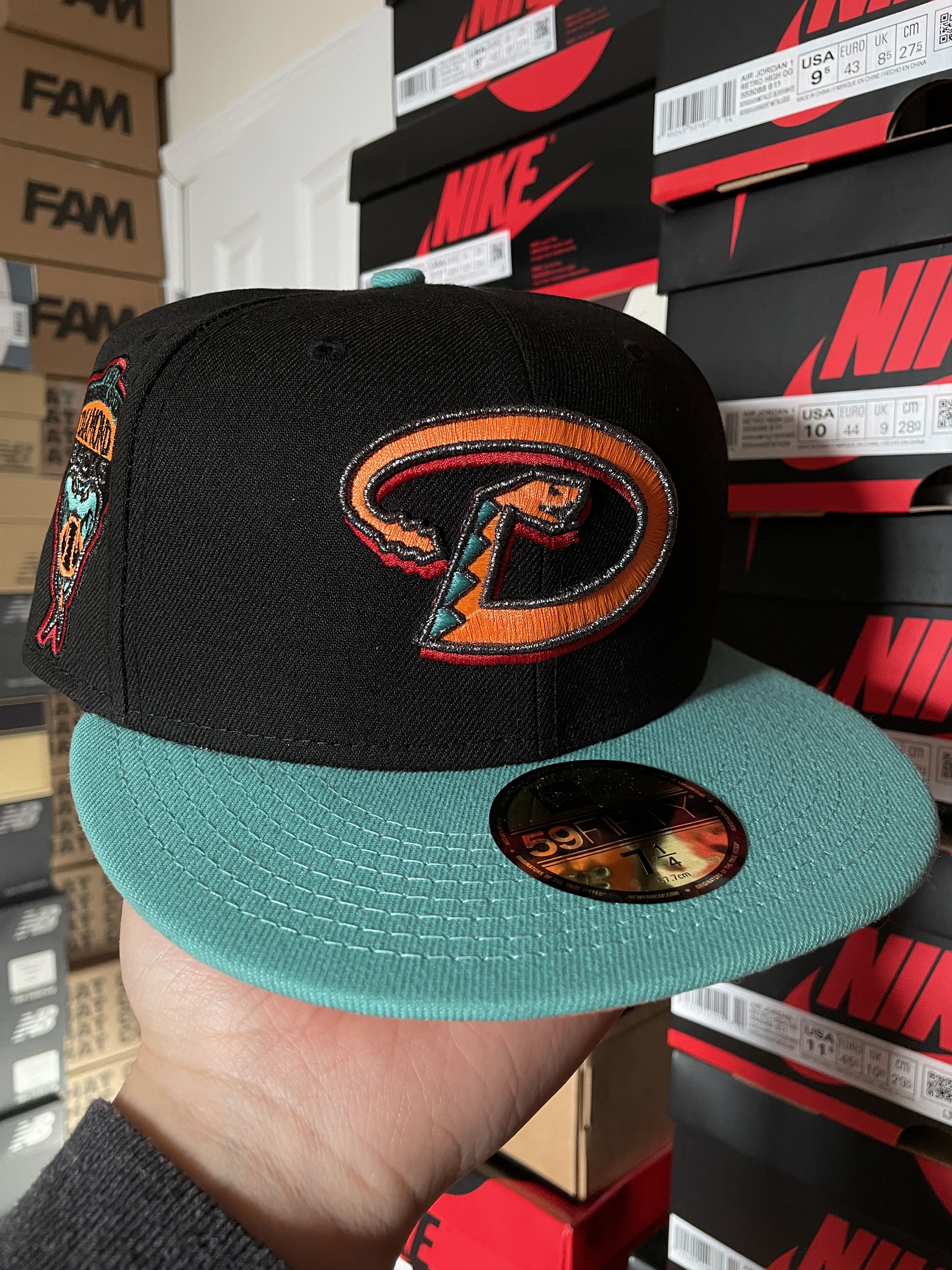 MLB × New Era Black Orange Arizona Diamondbacks 7 1/4 Mint 1998 Inaugural Size ONE SIZE - 1 Thumbnail