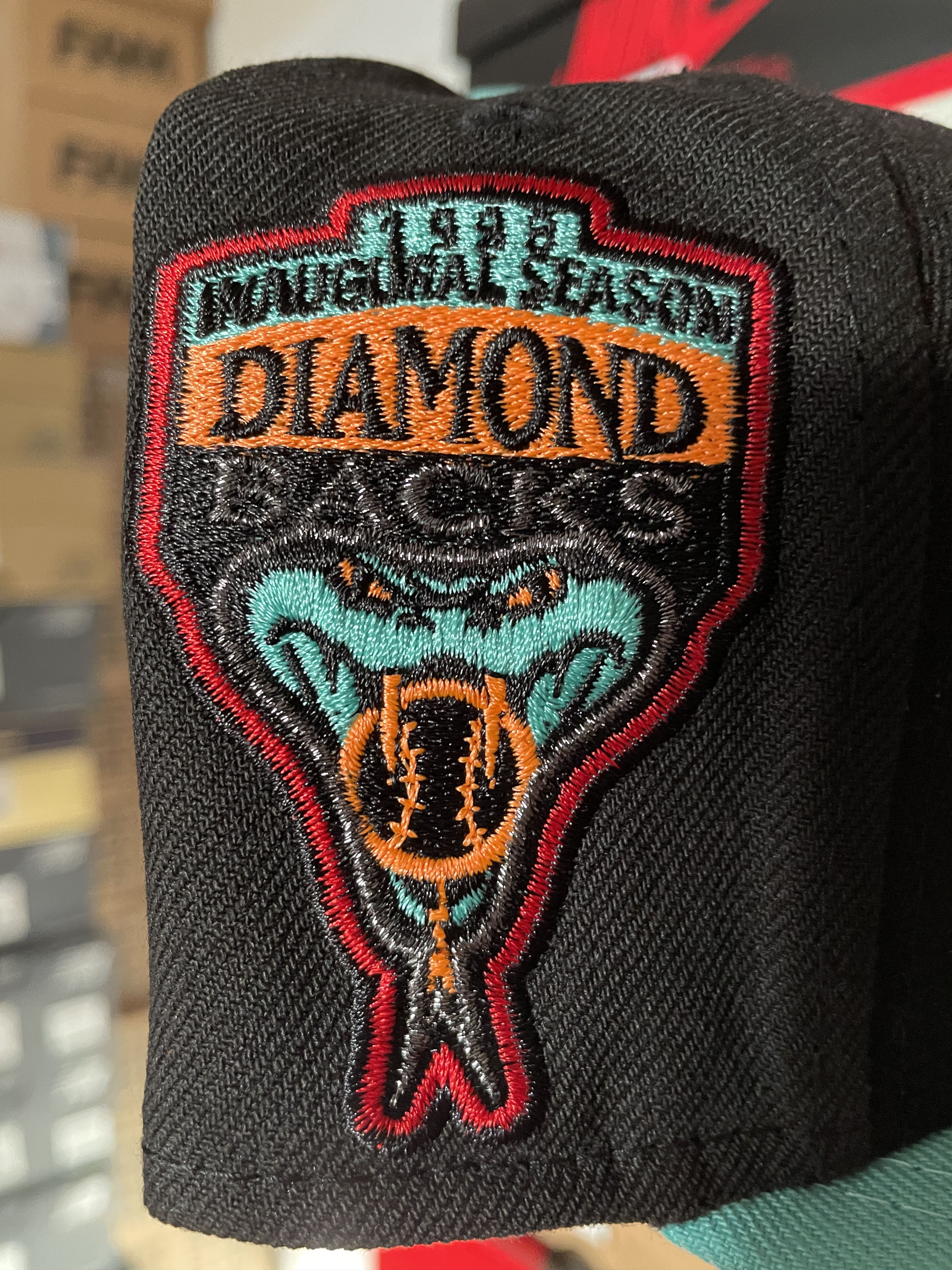 MLB × New Era Black Orange Arizona Diamondbacks 7 1/4 Mint 1998 Inaugural Size ONE SIZE - 4 Thumbnail
