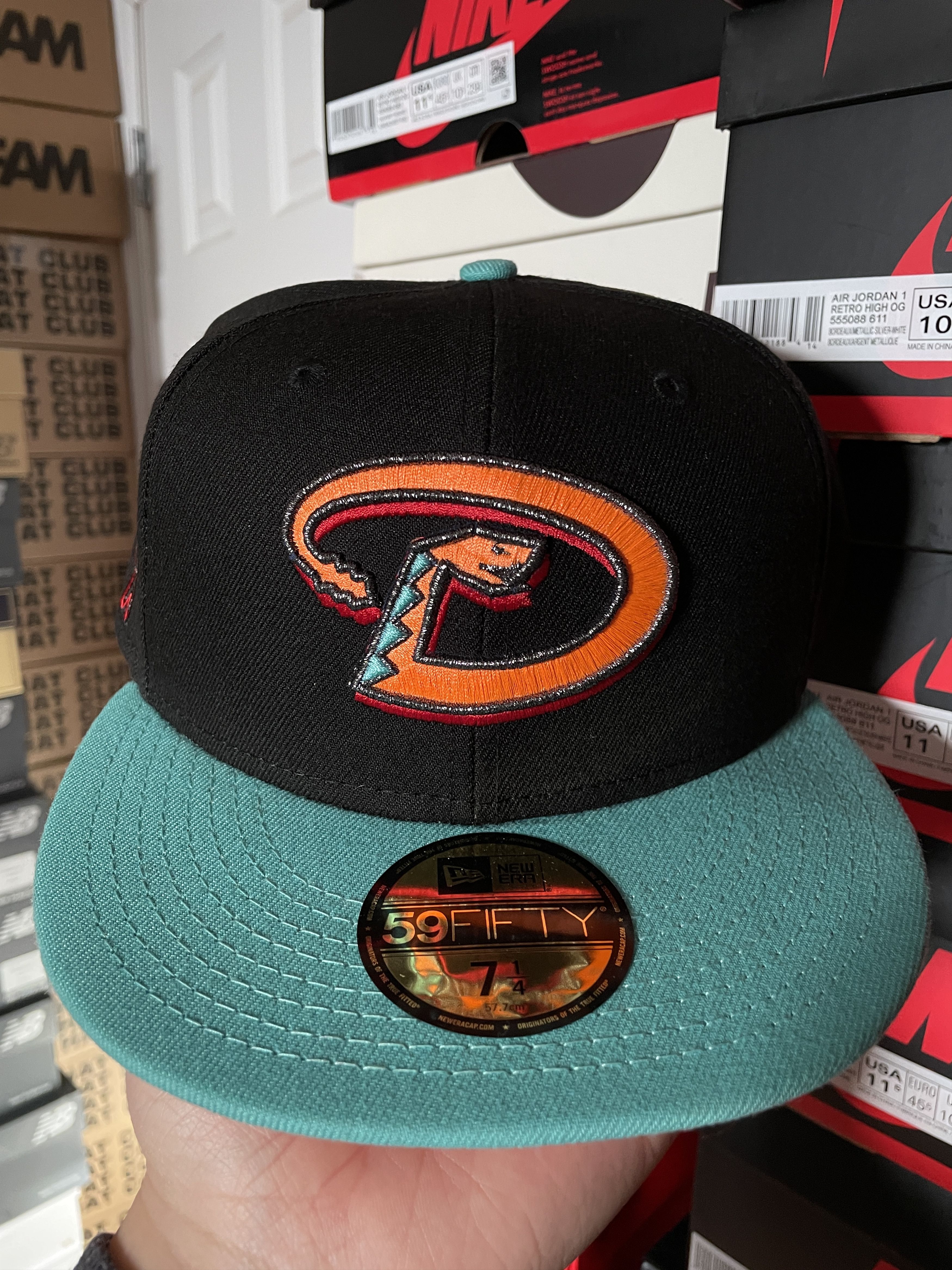 MLB × New Era Black Orange Arizona Diamondbacks 7 1/4 Mint 1998 Inaugural Size ONE SIZE - 2 Thumbnail
