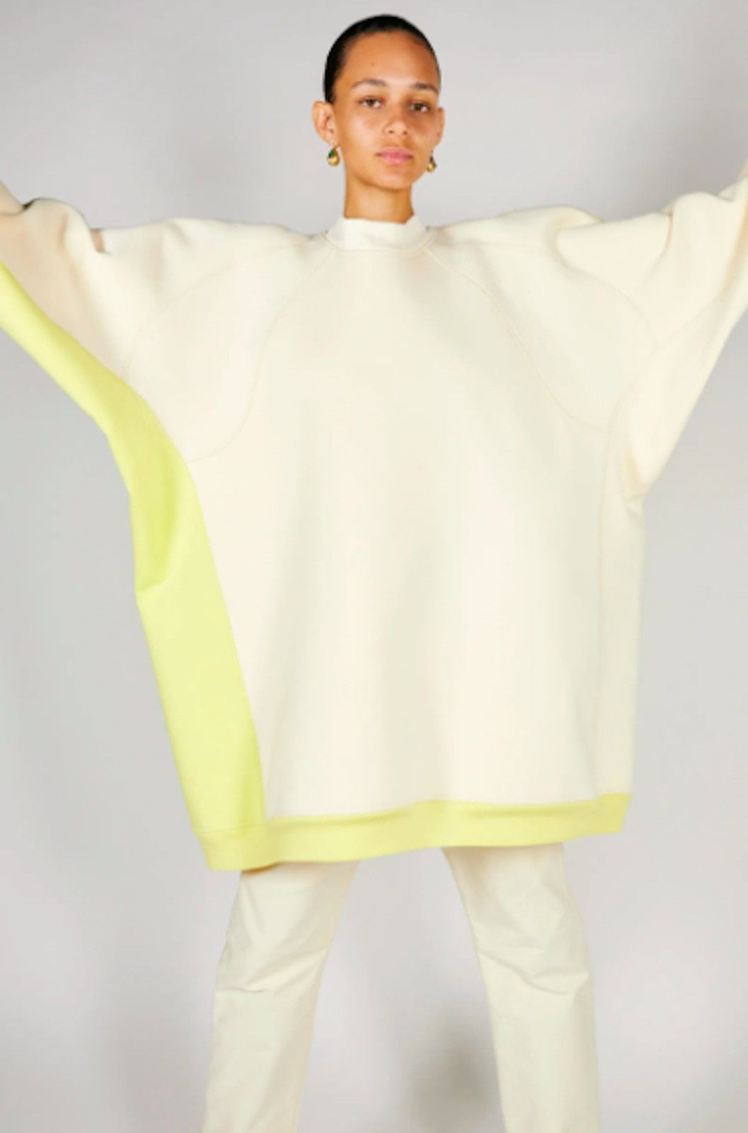 Image of Celine 2018 Phoebe Philo Sweatshirt 36 Oversized in Yellow, Women's (Size XS)