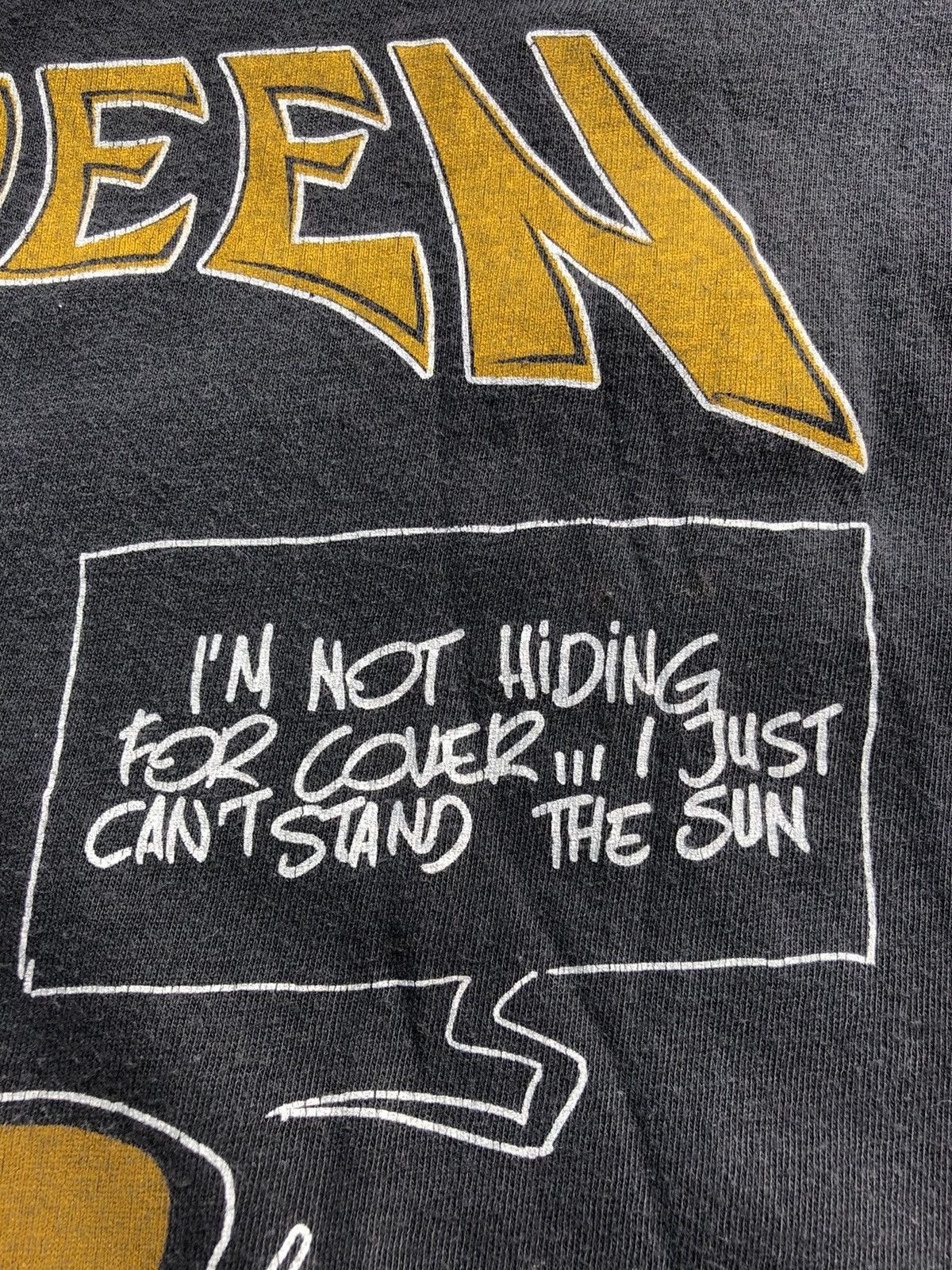 Band Tees Vintage 1988 Helloween Pumpkins Fly Free Faded Black Tee Size US L / EU 52-54 / 3 - 6 Thumbnail