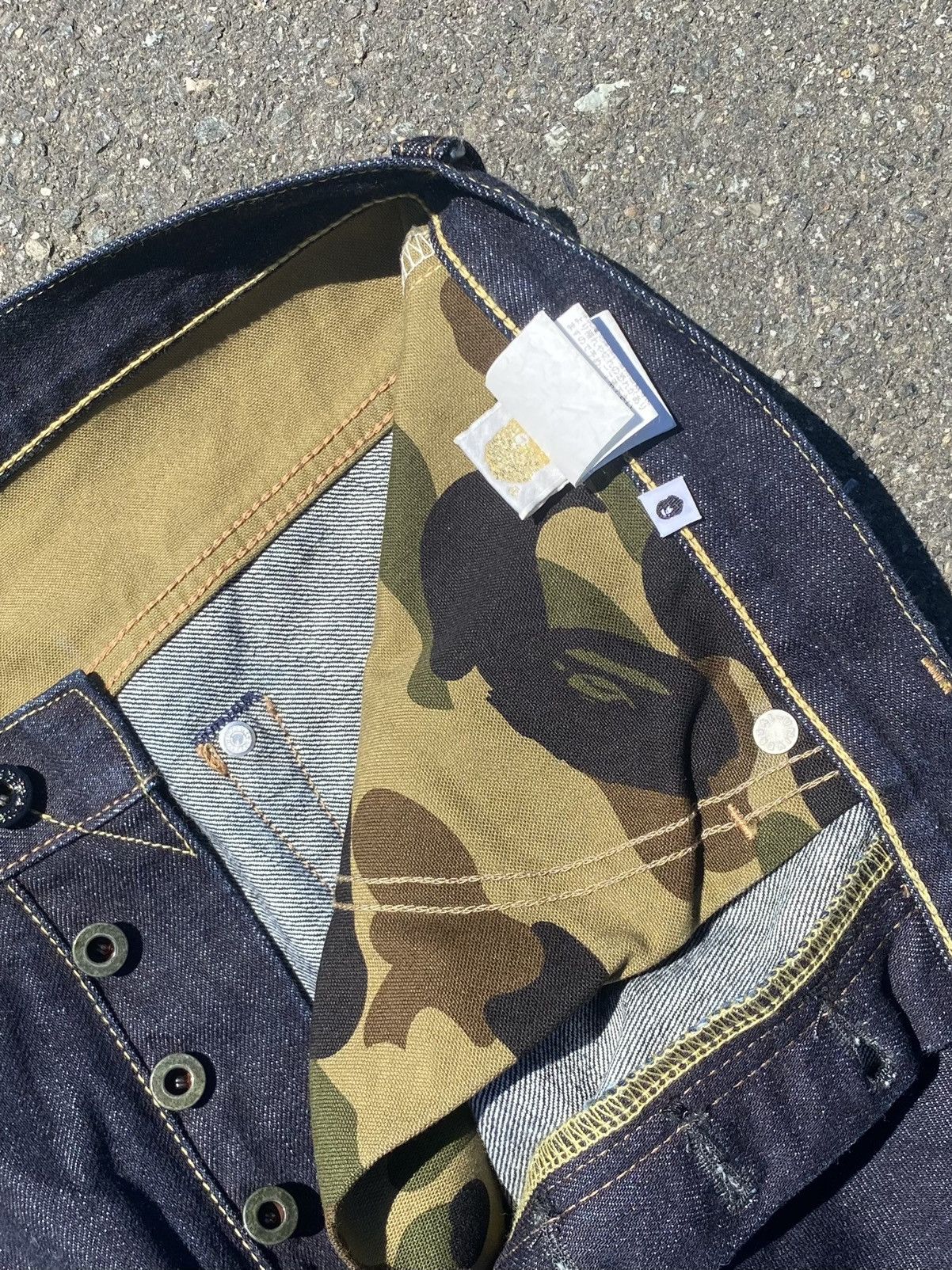 Bape a bathing ape camo bapesta denim jeans nigo style Size US 32 / EU 48 - 6 Thumbnail