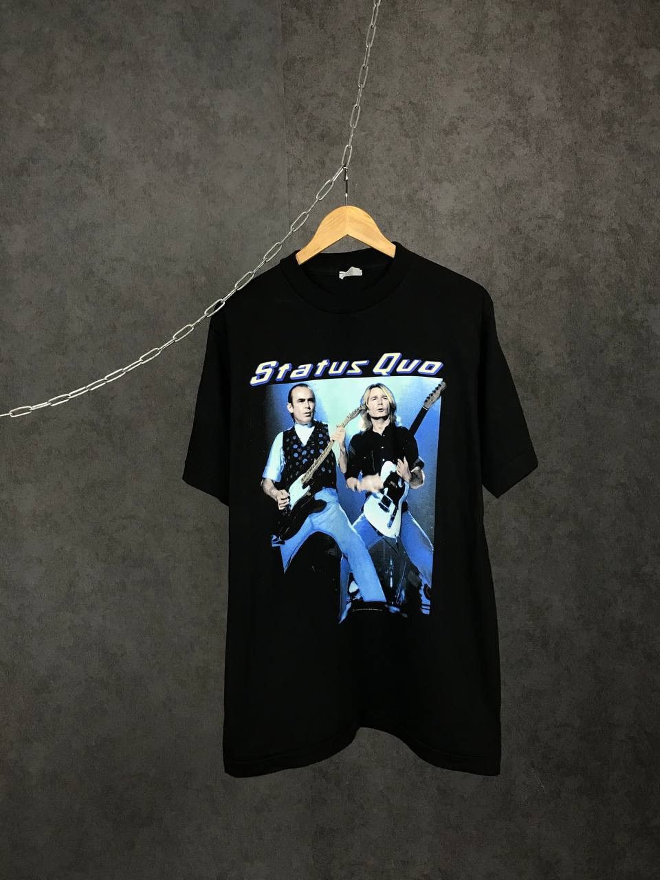 Band Tees × Vintage Status Quo 1993 vintage rock band overprinted tour tee Size US L / EU 52-54 / 3 - 1 Thumbnail