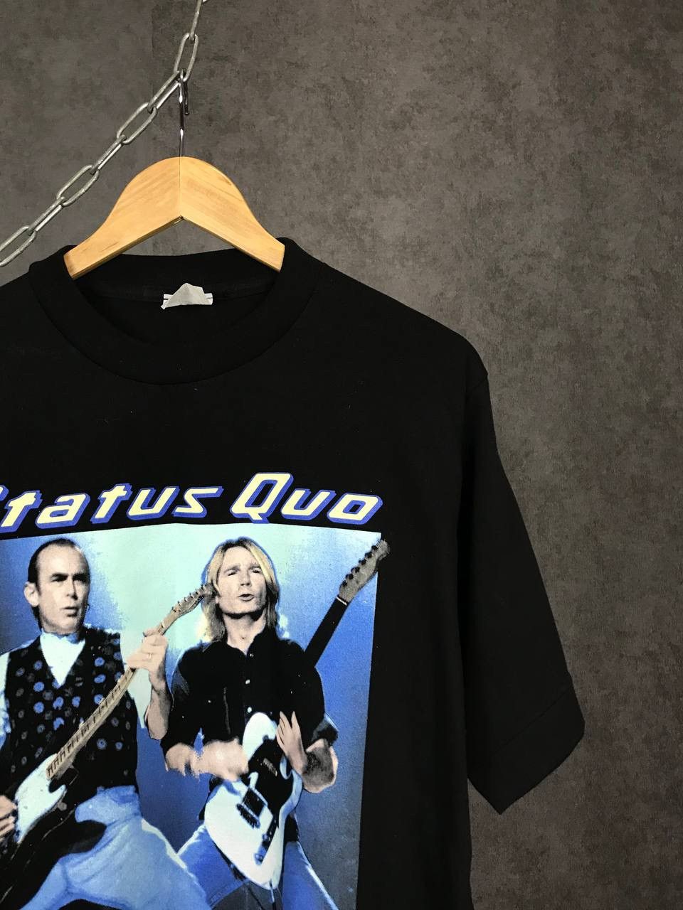 Band Tees × Vintage Status Quo 1993 vintage rock band overprinted tour tee Size US L / EU 52-54 / 3 - 4 Thumbnail