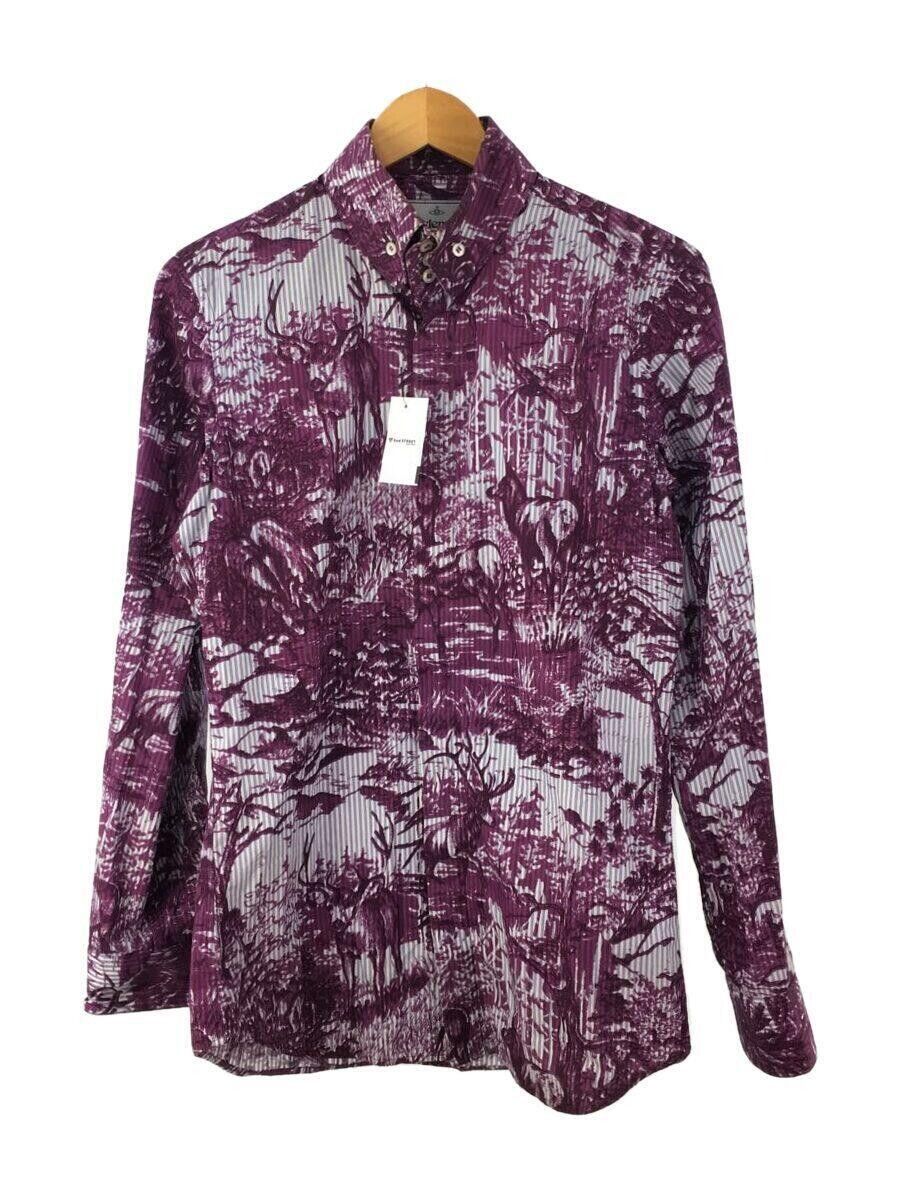 Pre-owned Vivienne Westwood Deer Forest Printed Long Sleeve Button Shirt In Purple