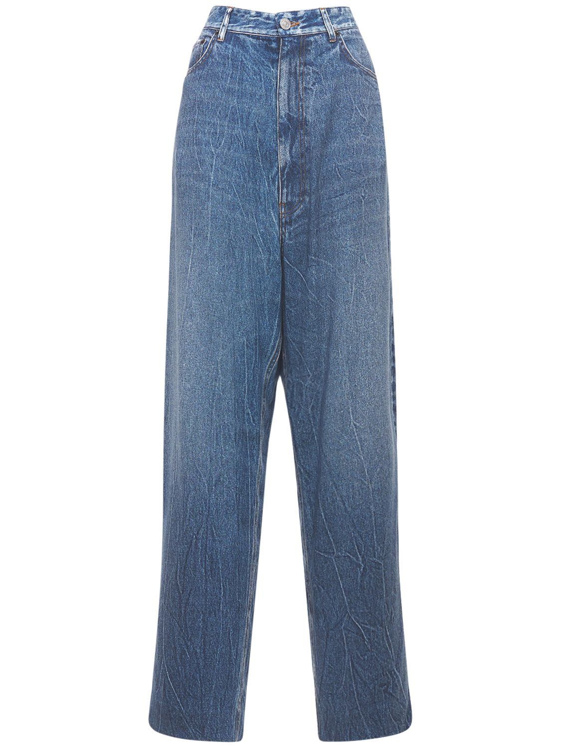 Balenciaga BALENCIAGA TROMPE L'OEIL DENIM PRINT BAGGY PANTS Size US 28 / EU 44 - 1 Thumbnail