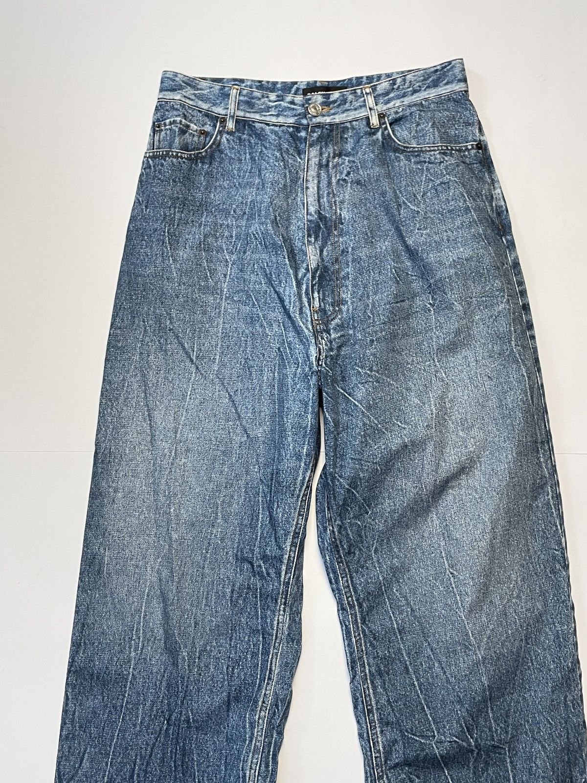 Balenciaga BALENCIAGA TROMPE L'OEIL DENIM PRINT BAGGY PANTS Size US 28 / EU 44 - 3 Thumbnail