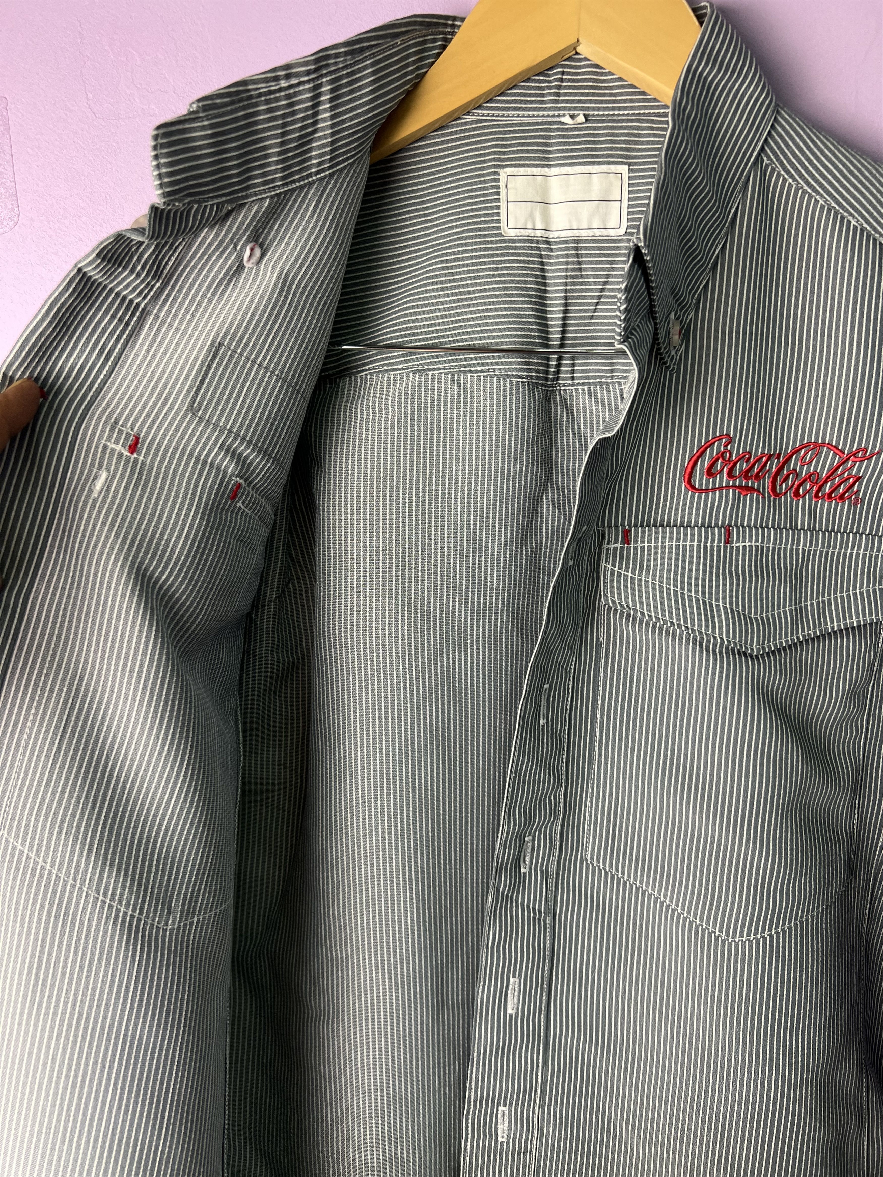 Coca Cola 🔥Vintage Hickory Coca Cola Long Sleeves Shirts Size US M / EU 48-50 / 2 - 13 Thumbnail