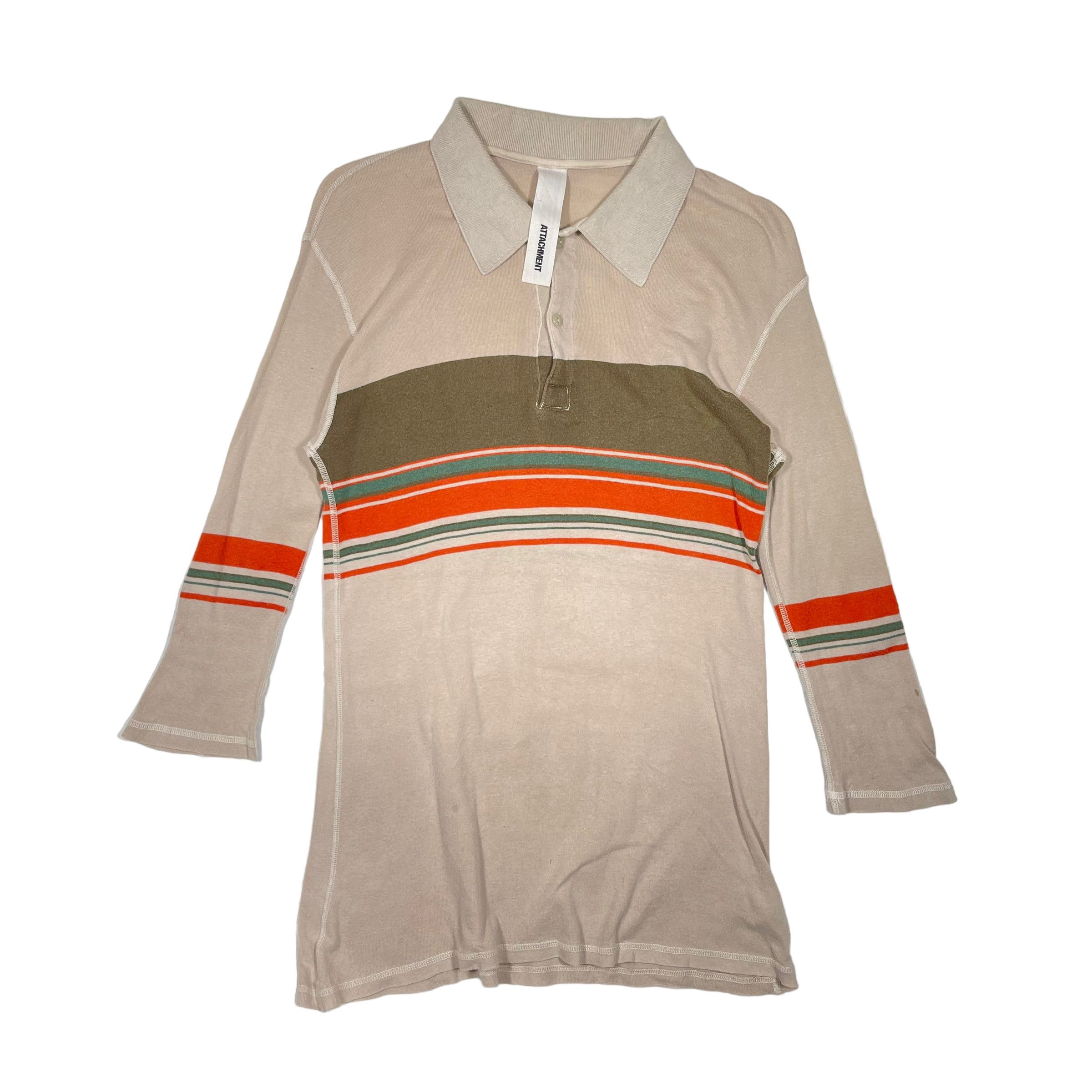 Attachment × Kazuyuki Kumagai Attachment Attachment Stripped Classic Polo Shirt Size US L / EU 52-54 / 3 - 1 Thumbnail