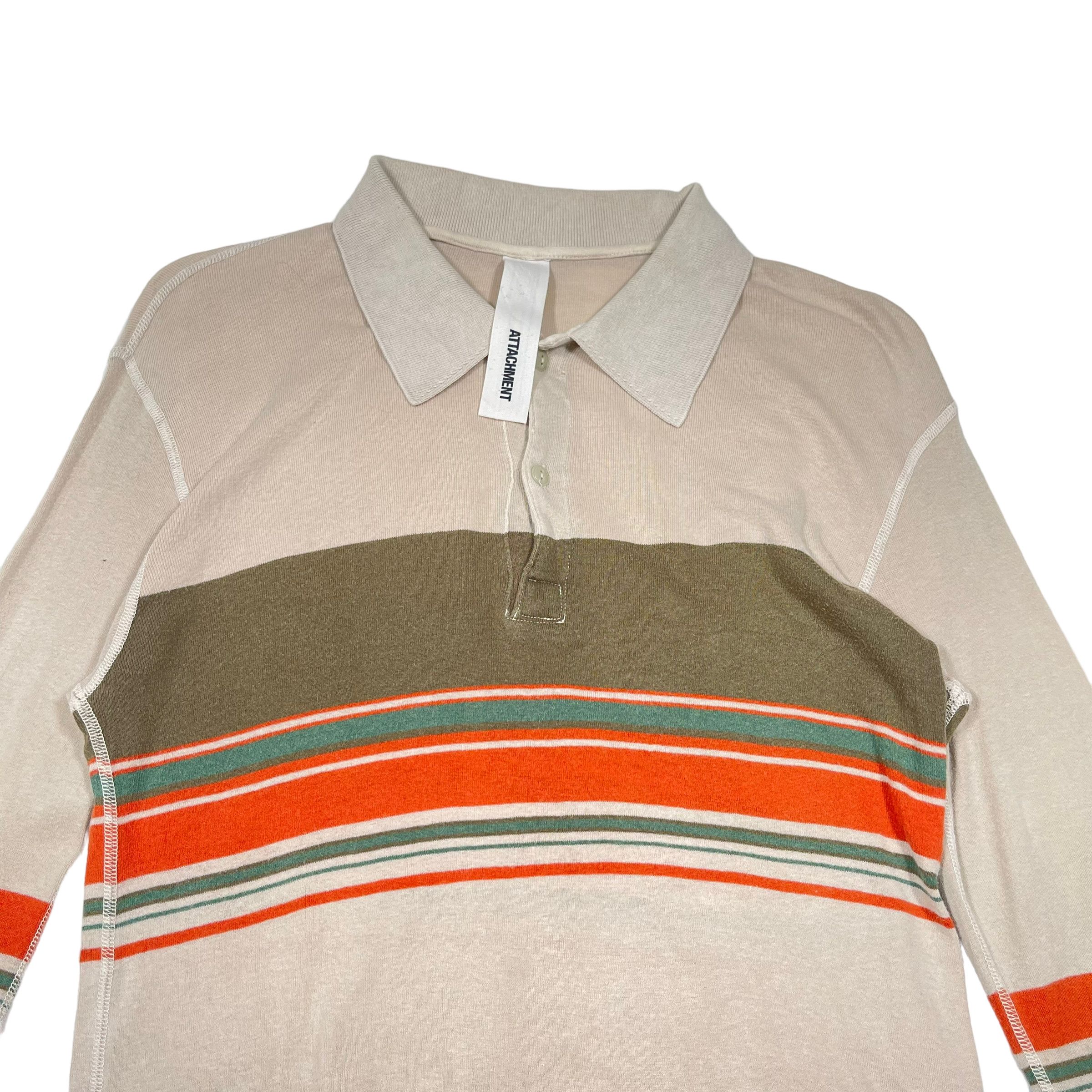 Attachment × Kazuyuki Kumagai Attachment Attachment Stripped Classic Polo Shirt Size US L / EU 52-54 / 3 - 2 Thumbnail