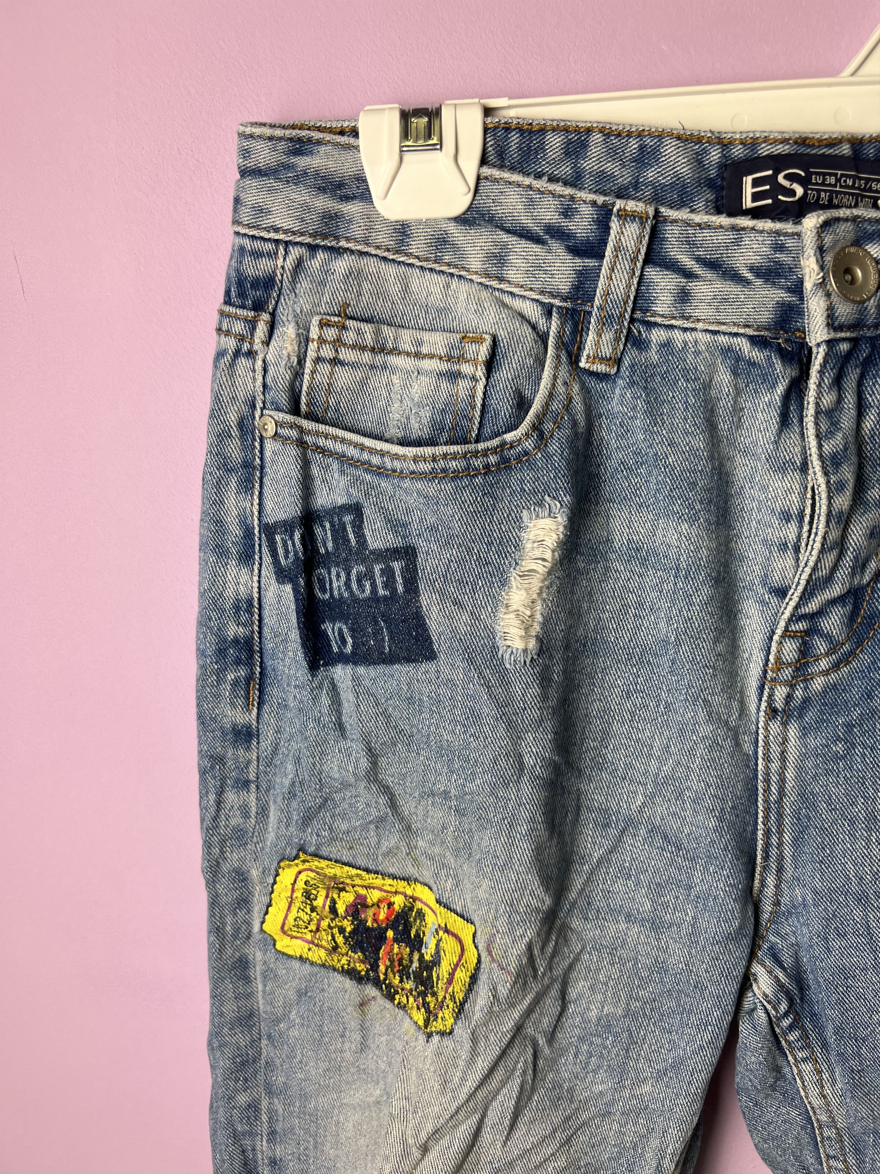 Japanese Brand 🔥ES Premium Denim Patches Distressed Denim Size US 30 / EU 46 - 5 Thumbnail