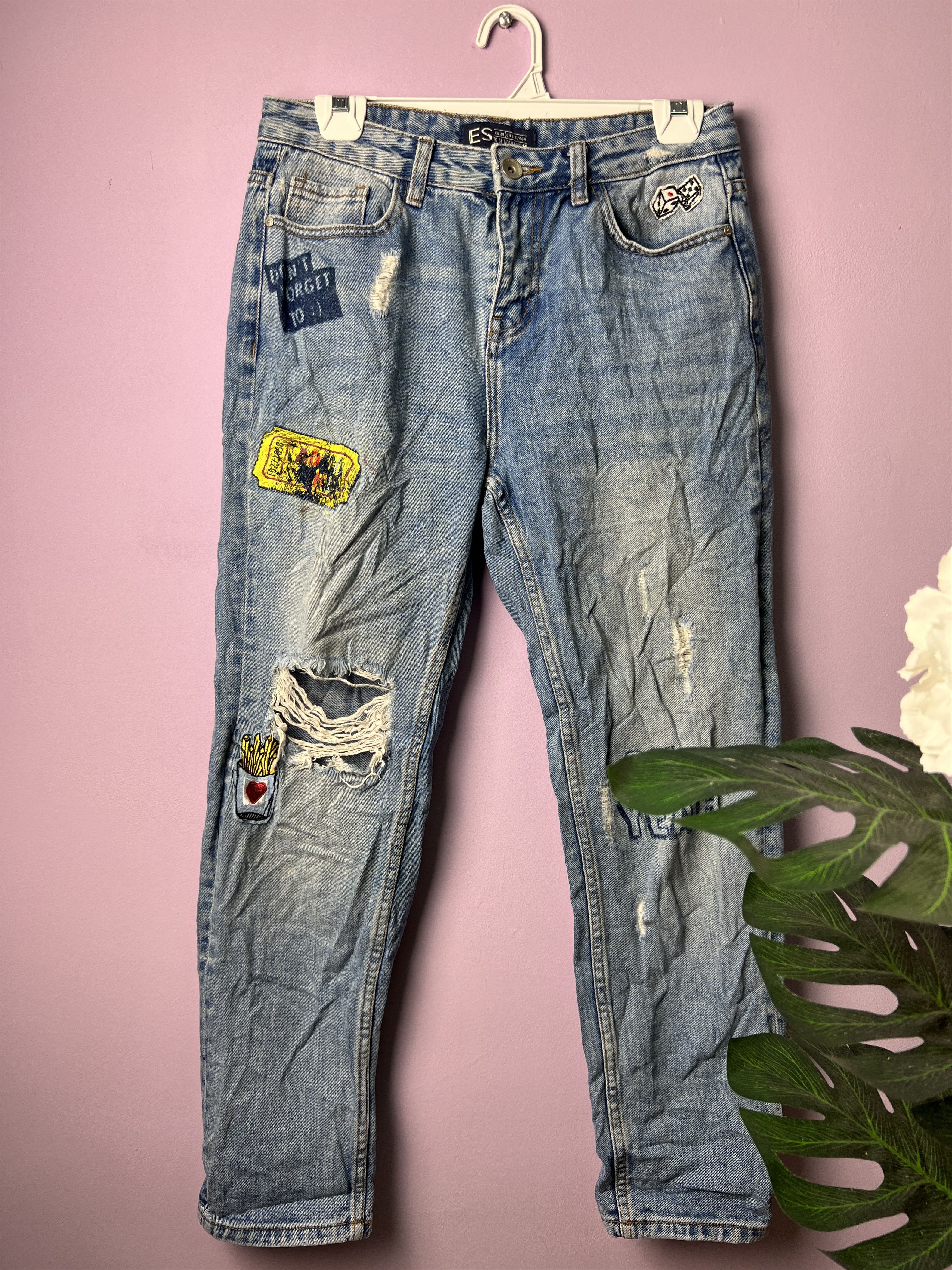 Japanese Brand 🔥ES Premium Denim Patches Distressed Denim Size US 30 / EU 46 - 3 Thumbnail
