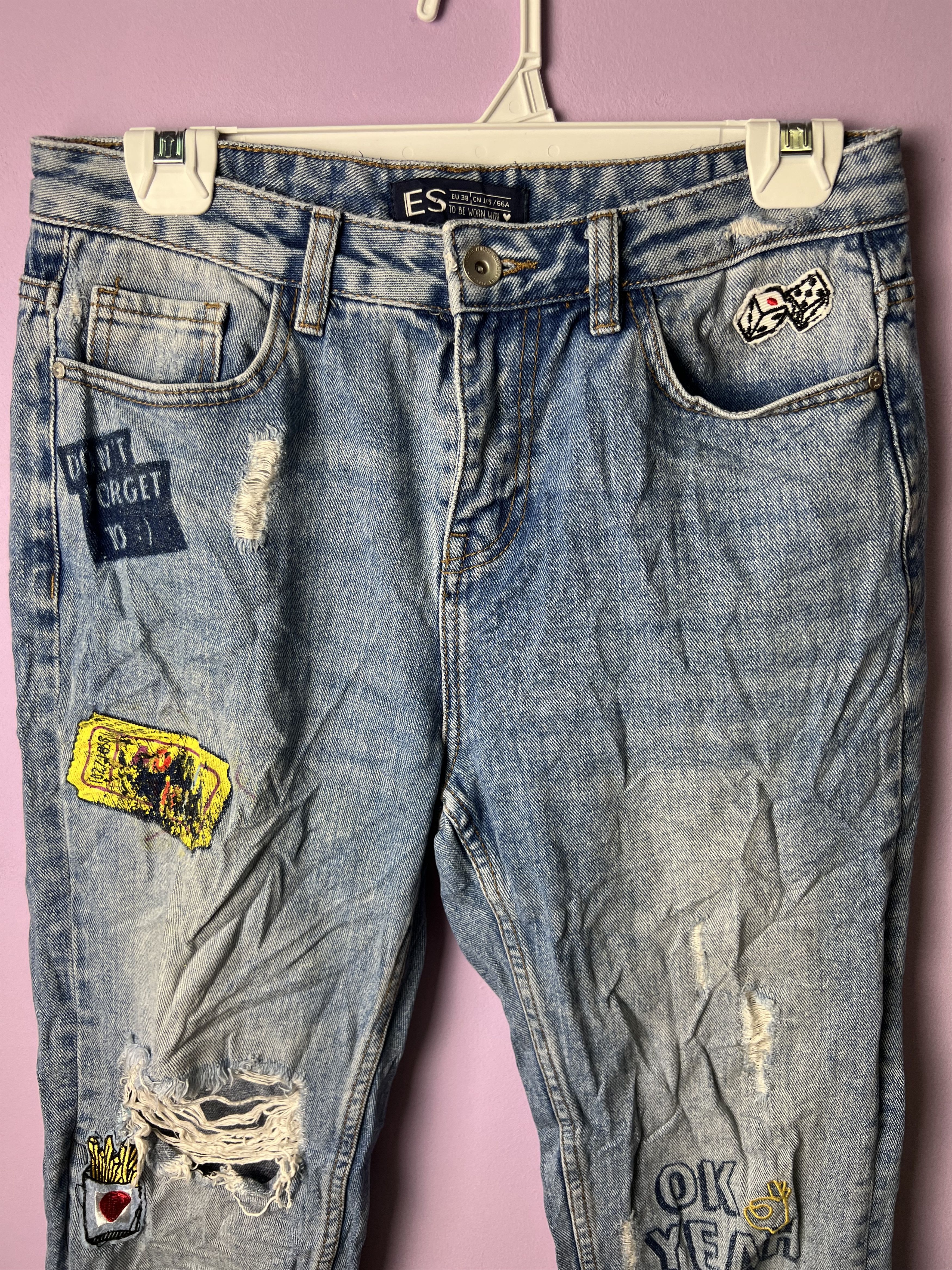 Japanese Brand 🔥ES Premium Denim Patches Distressed Denim Size US 30 / EU 46 - 7 Thumbnail