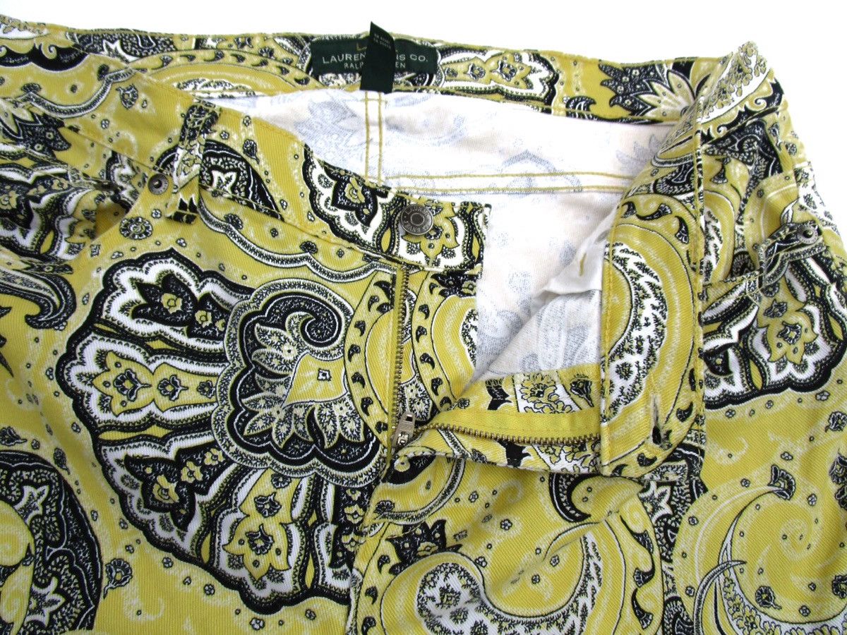 Lauren Ralph Lauren × Ralph Lauren Ralph Lauren milano yellow paisley floral print slimfit leg Size US 30 / EU 46 - 5 Thumbnail