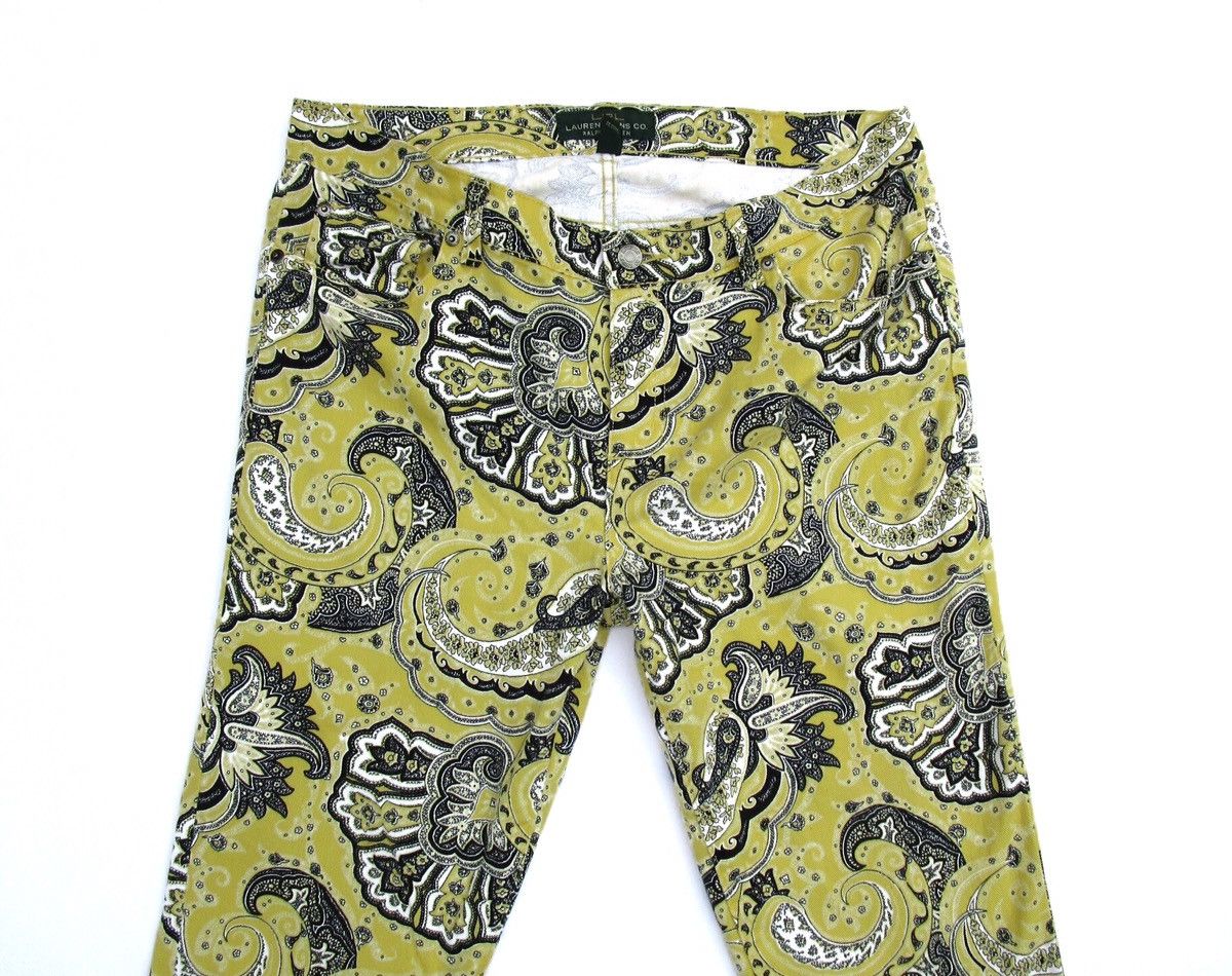 Lauren Ralph Lauren × Ralph Lauren Ralph Lauren milano yellow paisley floral print slimfit leg Size US 30 / EU 46 - 2 Thumbnail