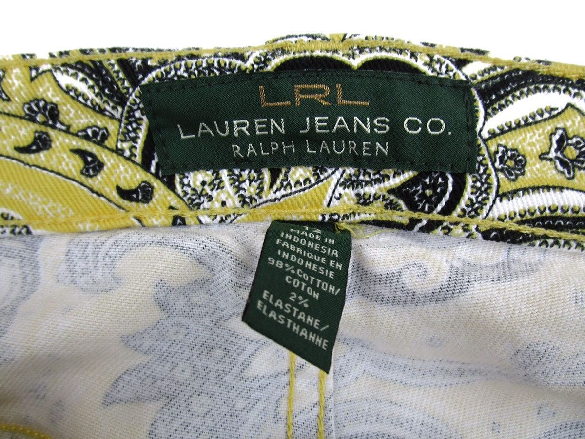 Lauren Ralph Lauren × Ralph Lauren Ralph Lauren milano yellow paisley floral print slimfit leg Size US 30 / EU 46 - 9 Thumbnail