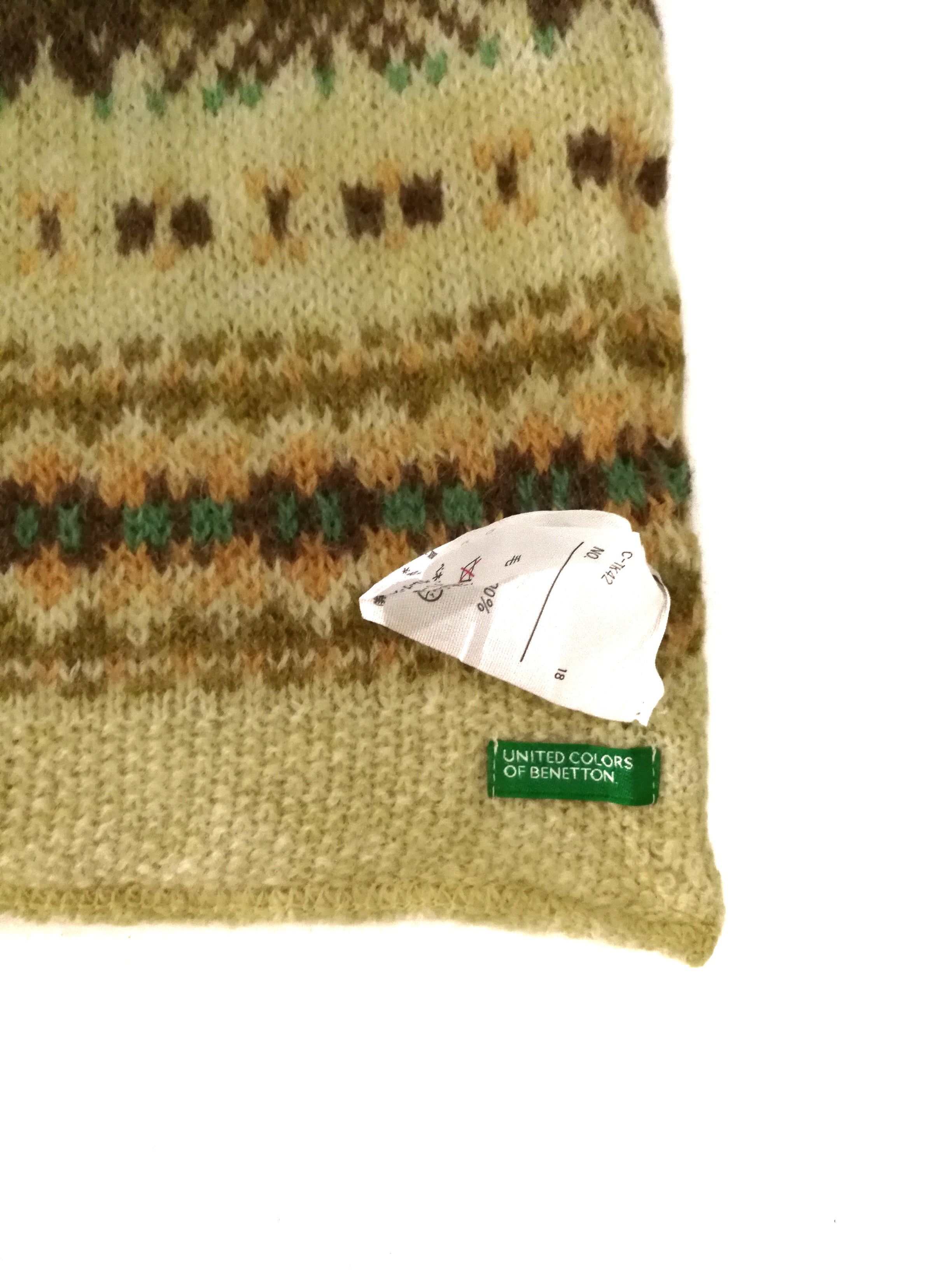 Benetton × United Colors Of Benetton Benetton wool scarf very good Condition (SB045) Size ONE SIZE - 3 Thumbnail