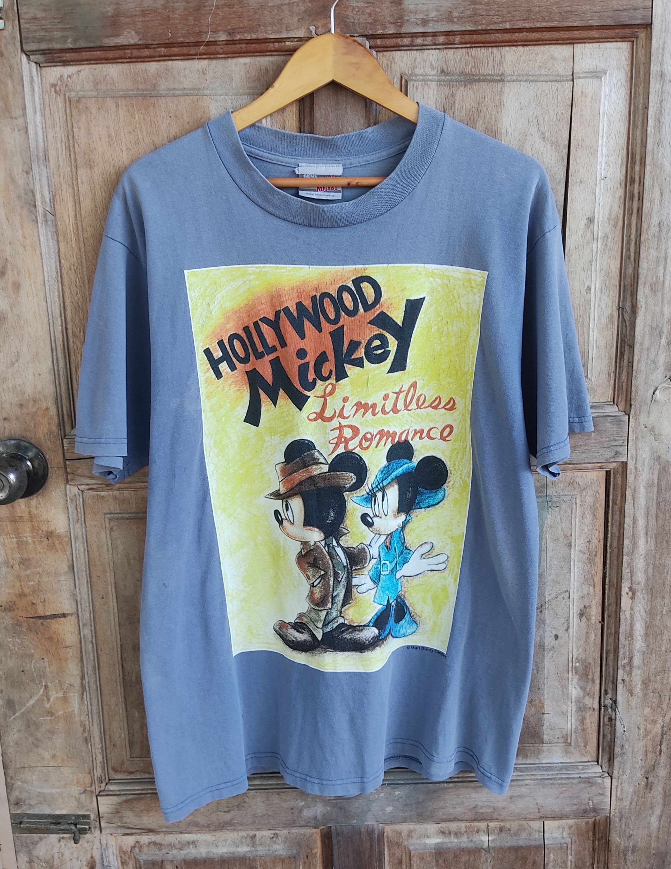 Mickey Mouse × Vintage Vintage 90s Mickey Mouse Hollywood T Shirt TS360 Size US L / EU 52-54 / 3 - 1 Thumbnail