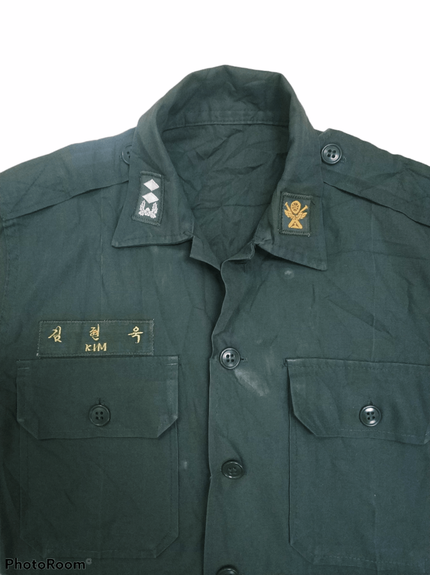 Japanese Brand 🔥Vintage Army Green Uniform Overshirts Size US S / EU 44-46 / 1 - 5 Thumbnail