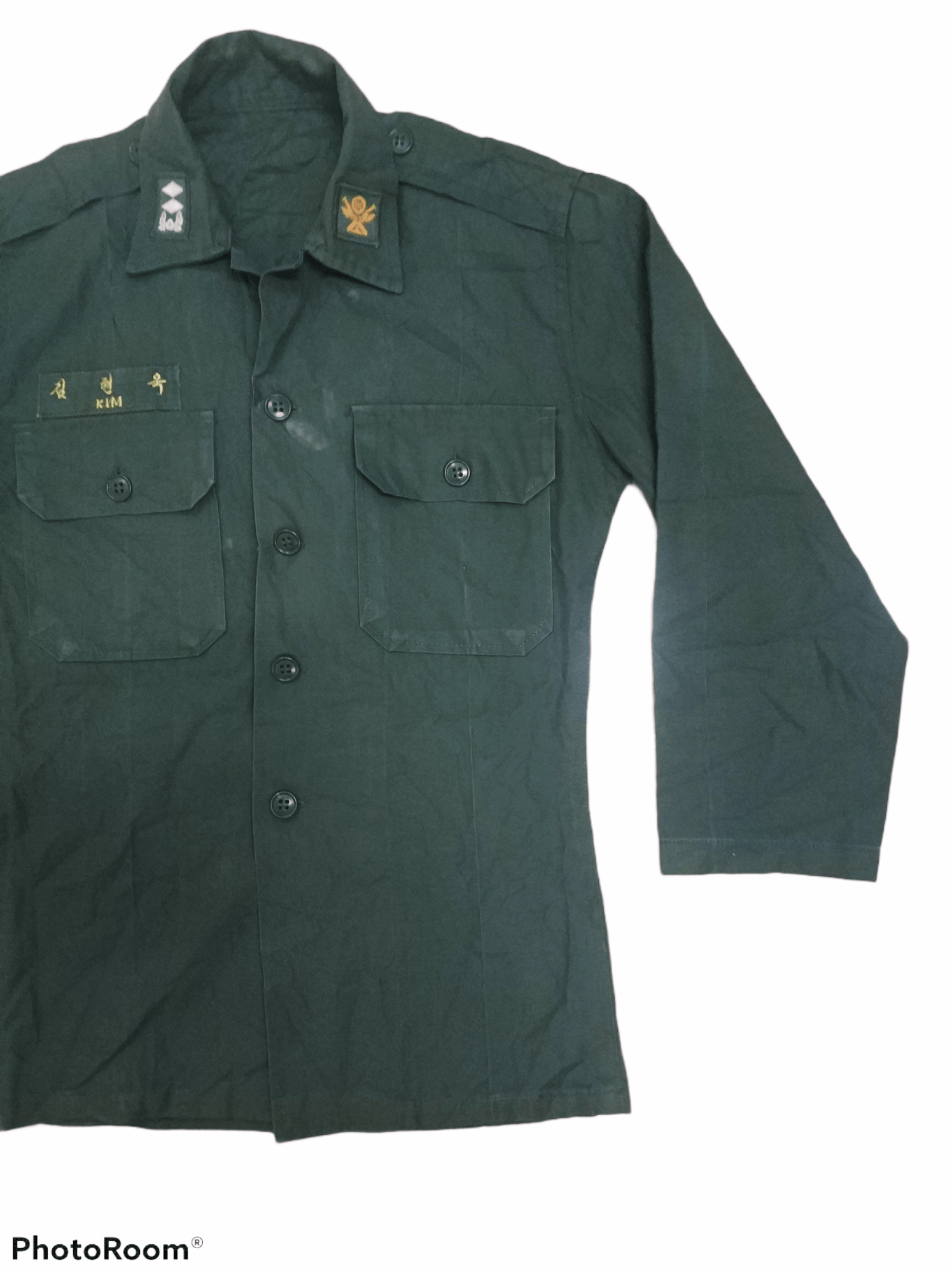 Japanese Brand 🔥Vintage Army Green Uniform Overshirts Size US S / EU 44-46 / 1 - 6 Thumbnail