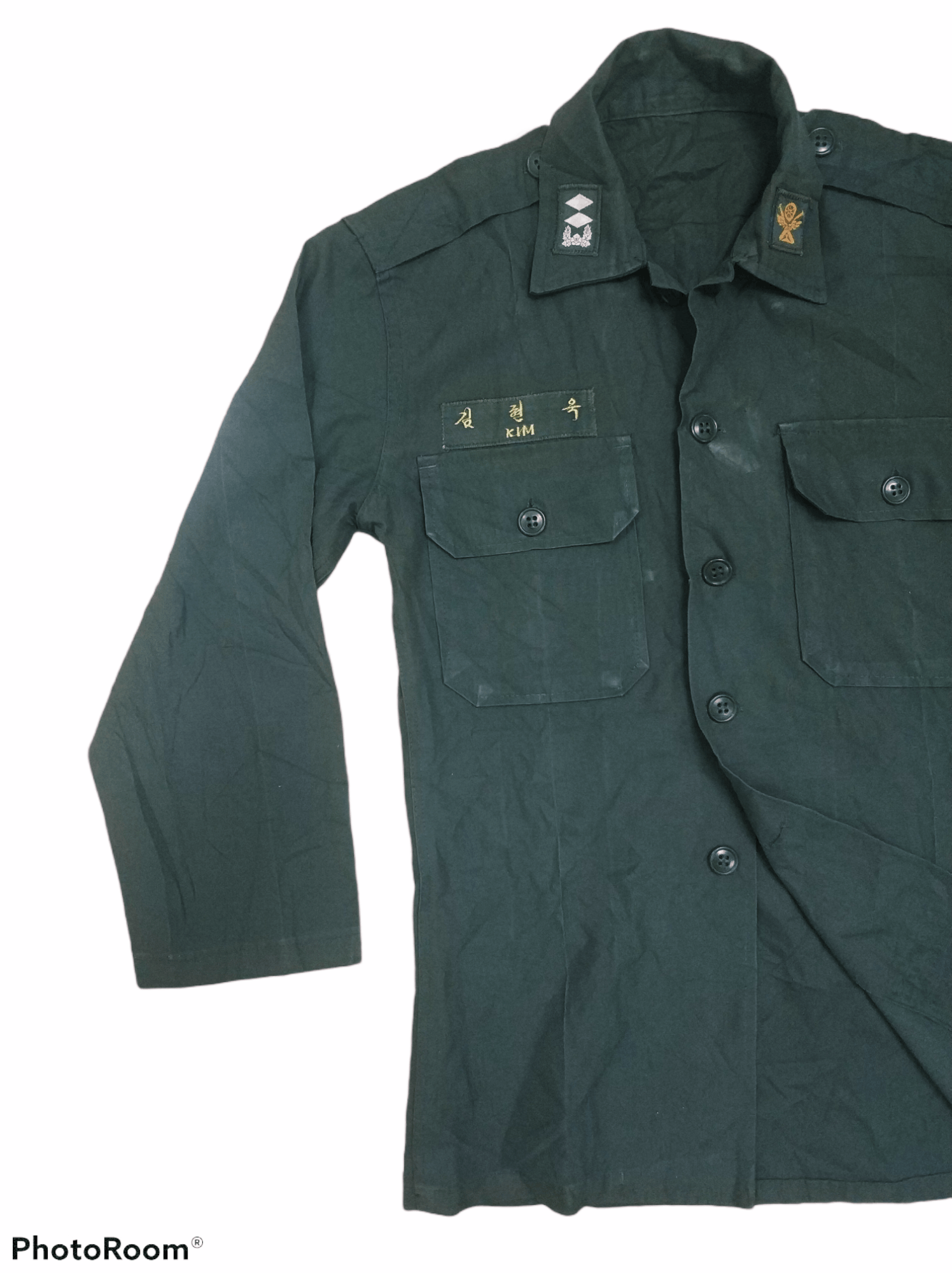 Japanese Brand 🔥Vintage Army Green Uniform Overshirts Size US S / EU 44-46 / 1 - 7 Thumbnail