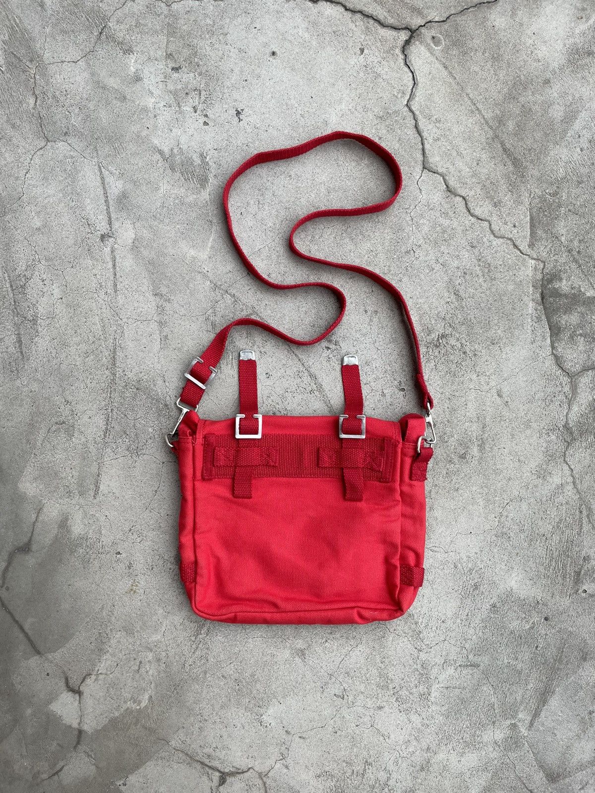 Vintage Red Haversack Messenger Bag Size ONE SIZE - 6 Thumbnail