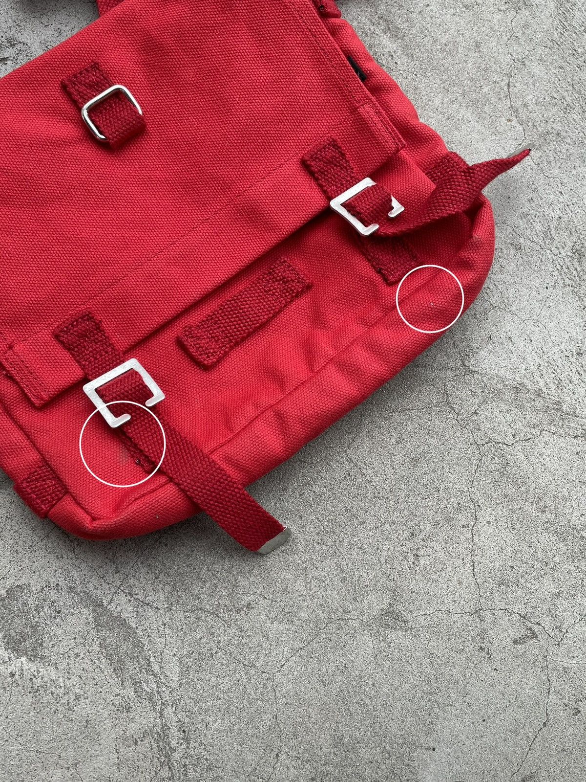 Vintage Red Haversack Messenger Bag Size ONE SIZE - 4 Thumbnail
