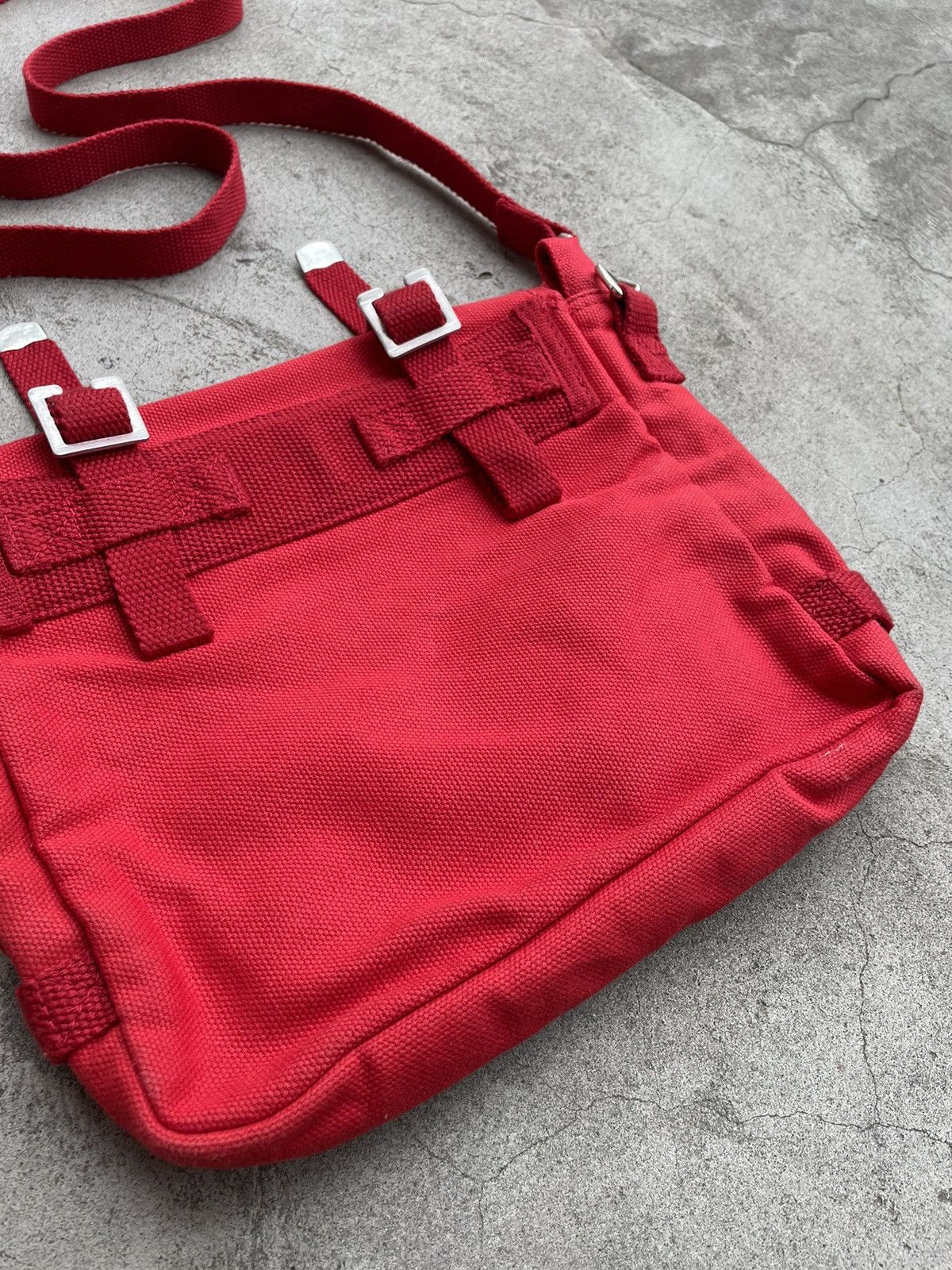 Vintage Red Haversack Messenger Bag Size ONE SIZE - 7 Thumbnail