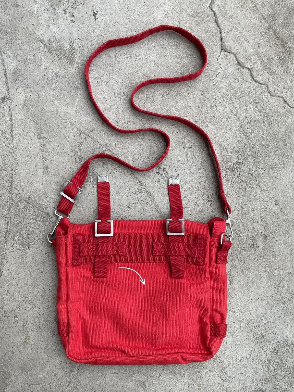 Vintage Red Haversack Messenger Bag Size ONE SIZE - 5 Thumbnail