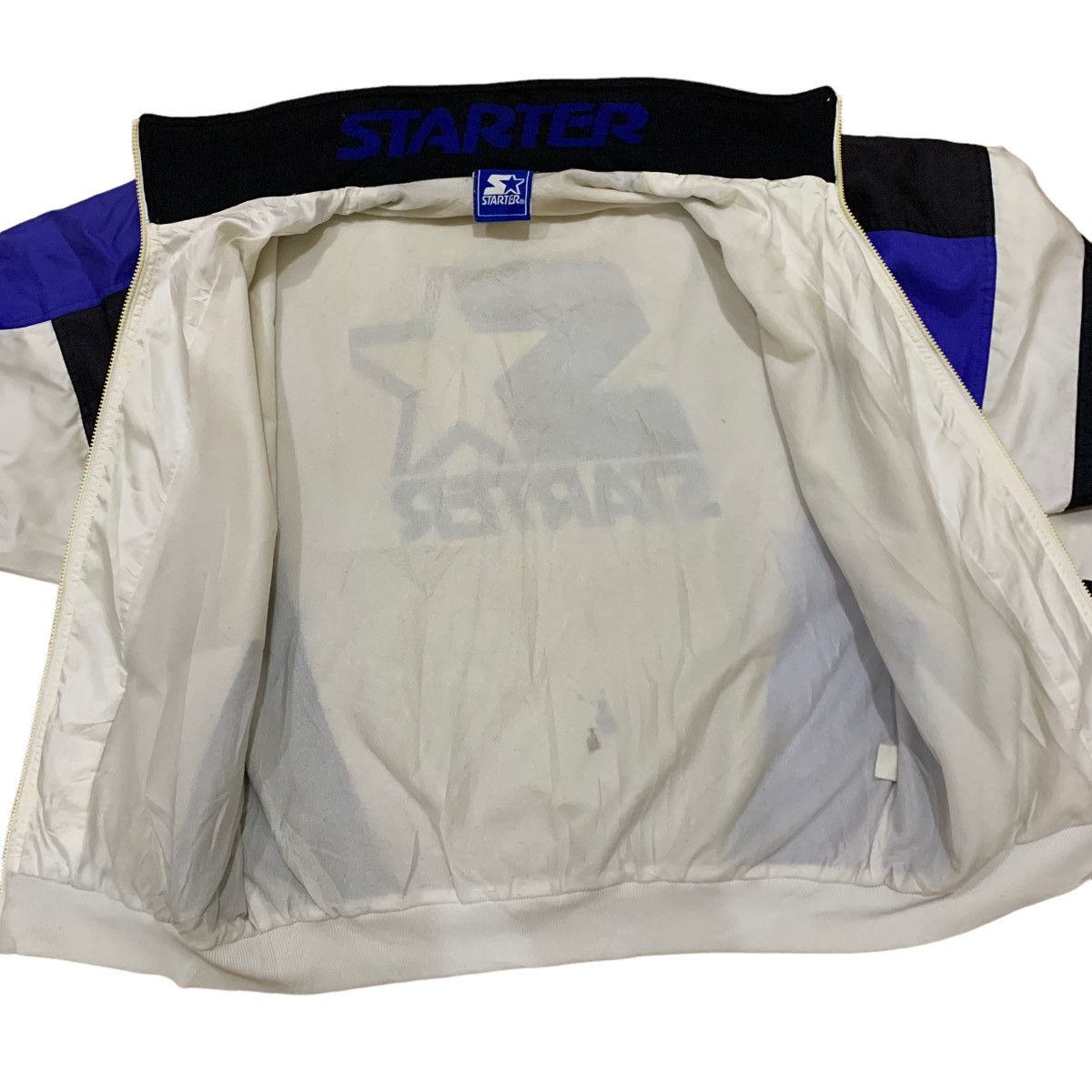 NBA × NHL × Starter Vintage Starter Big Logo Windbreaker Jacket Size US L / EU 52-54 / 3 - 12 Thumbnail