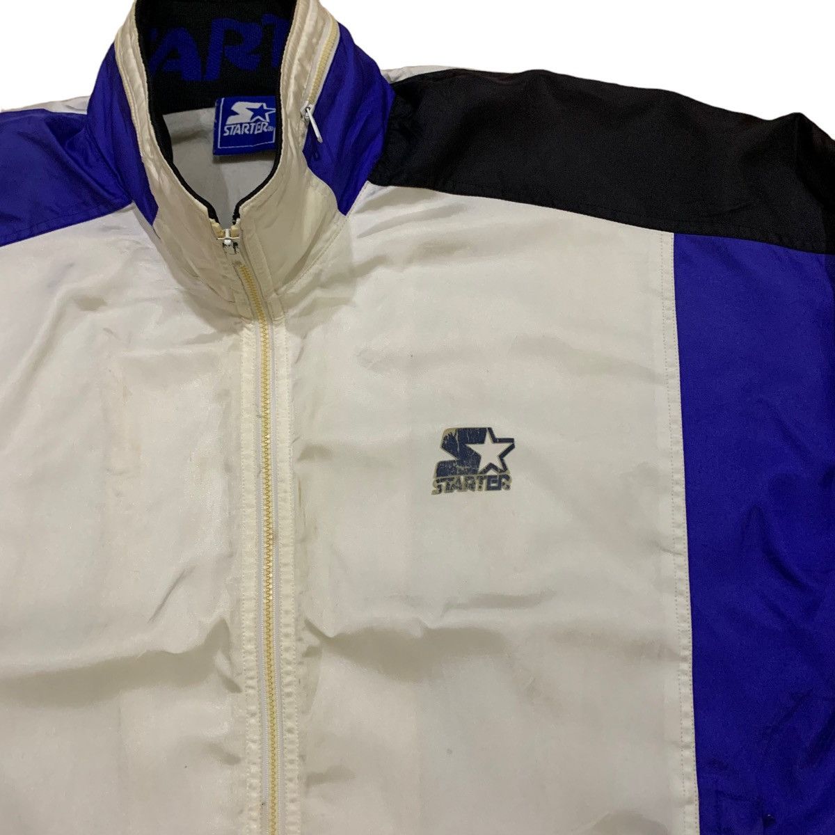 NBA × NHL × Starter Vintage Starter Big Logo Windbreaker Jacket Size US L / EU 52-54 / 3 - 4 Thumbnail