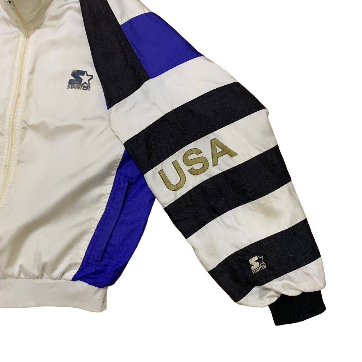 NBA × NHL × Starter Vintage Starter Big Logo Windbreaker Jacket Size US L / EU 52-54 / 3 - 7 Thumbnail